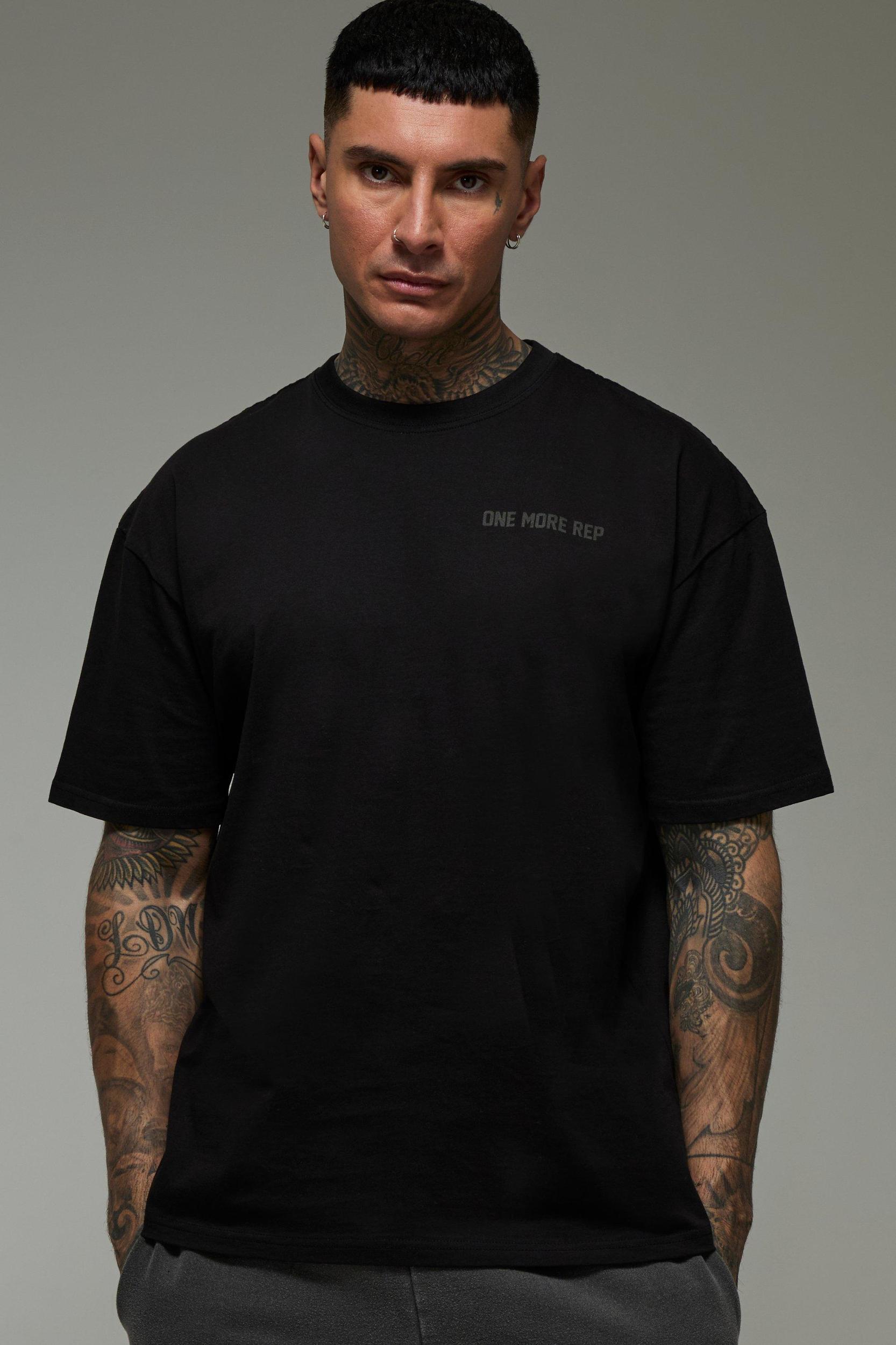 Tall MAN Active One More Rep Oversized T-Shirt | boohooMAN USA Product Image