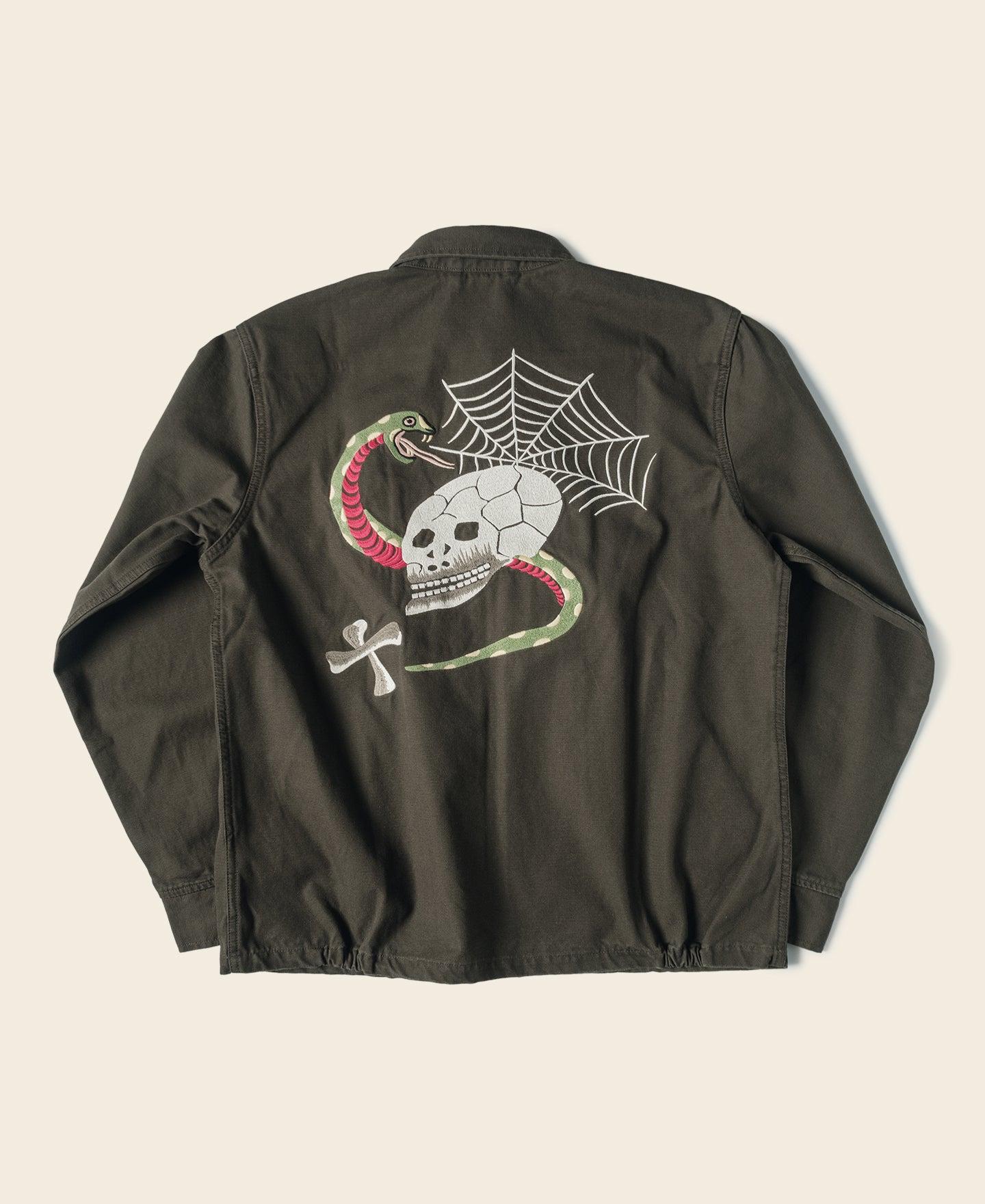 Skull Embroidery Vietnam Souvenir Jacket Product Image