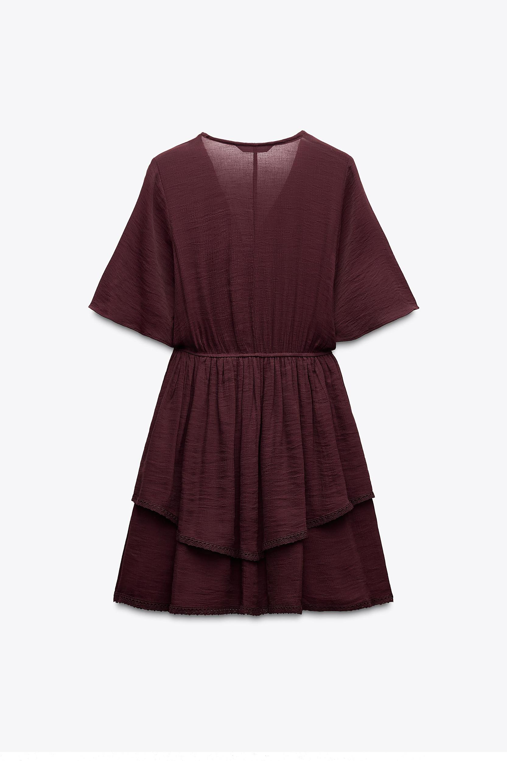 LACE TRIM MINI DRESS Product Image