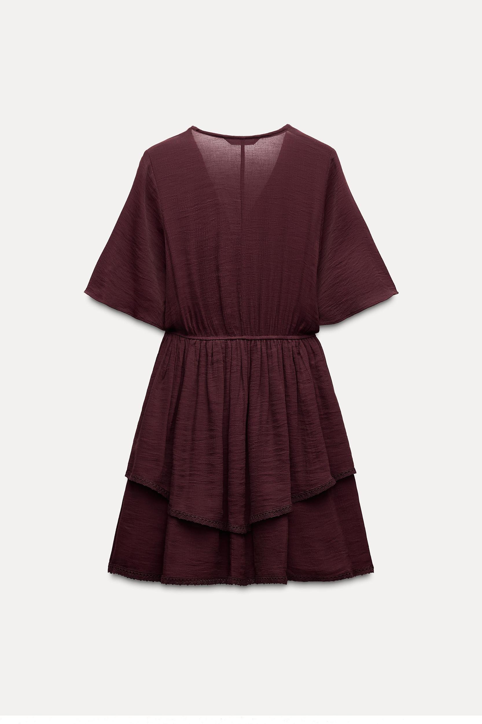 LACE TRIM MINI DRESS Product Image