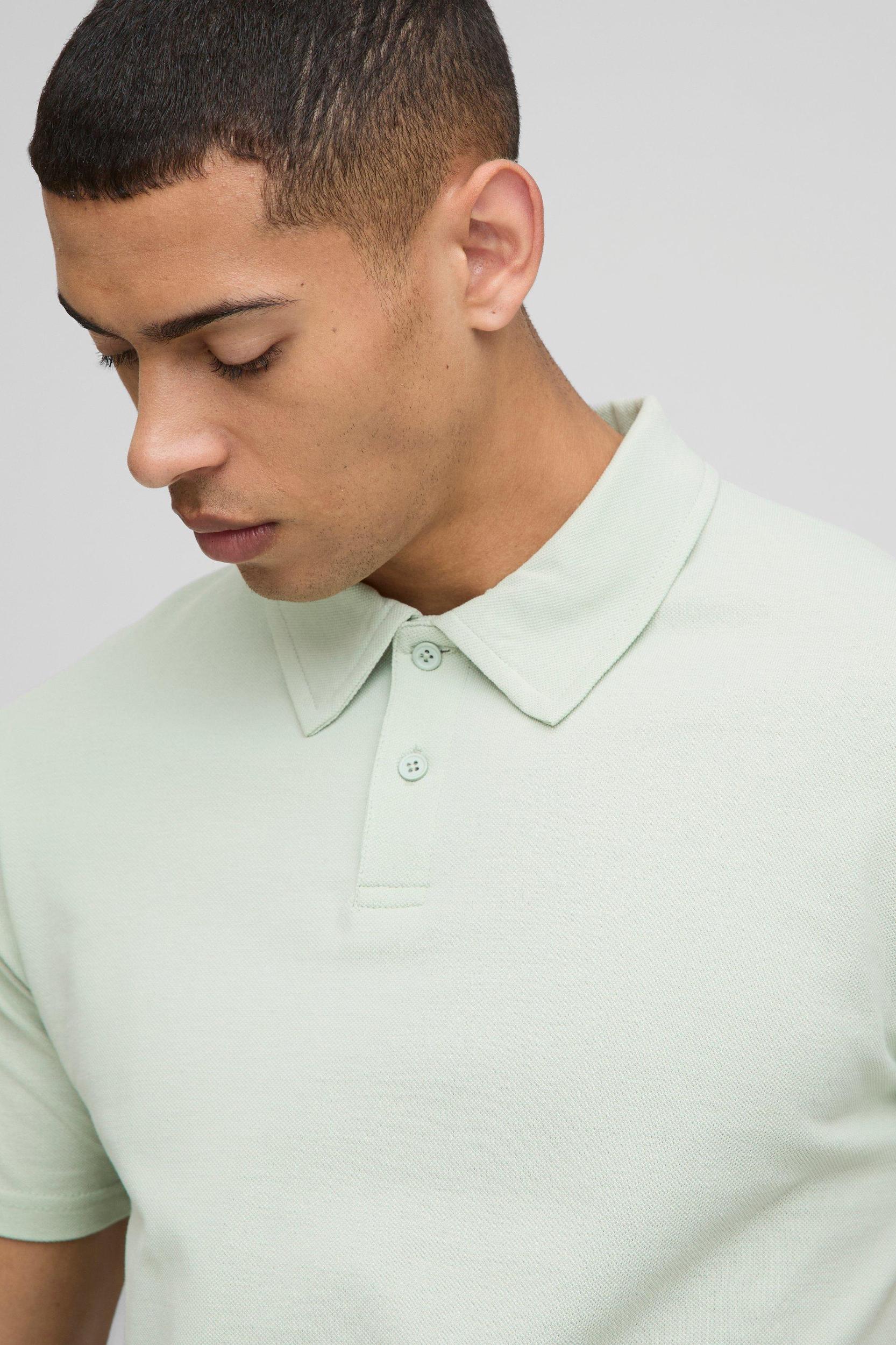 Slim Fit Basic Pique Polo | boohooMAN USA Product Image