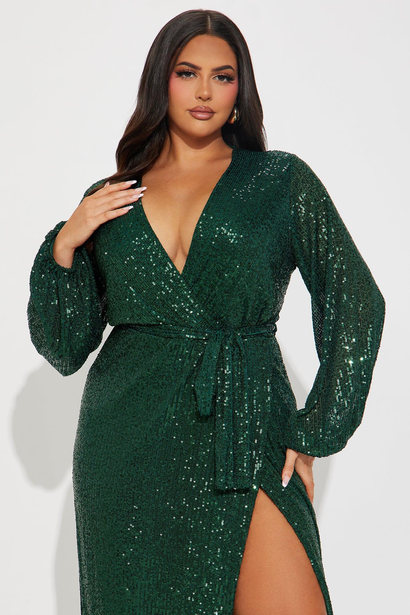 Gala Glam Sequin Maxi Dress - Hunter Product Image