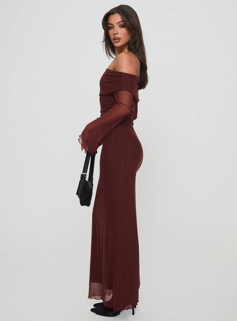 Consideration Maxi Dress Chocolate Product Image