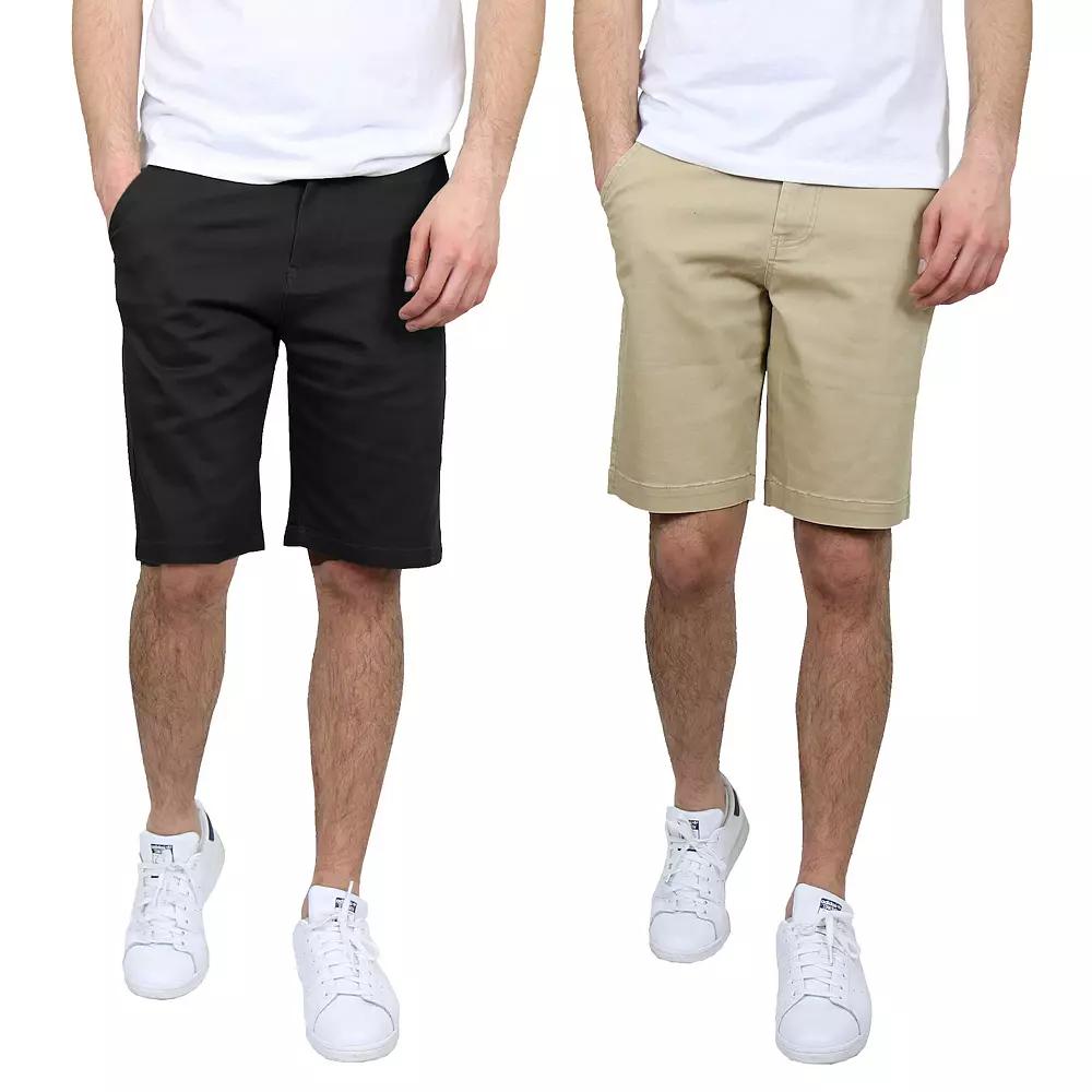 Men's Galaxy 10.5" 5-Pocket Flat-Front Slim-Fit Stretch Chino Shorts 2-Pack,  Product Image