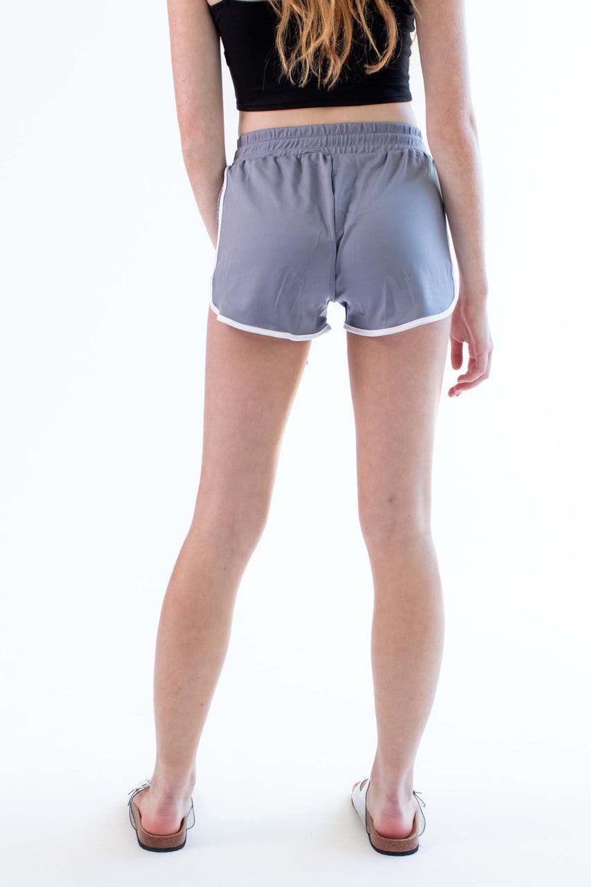 Grey Mesh Side Dolphin Shorts Product Image