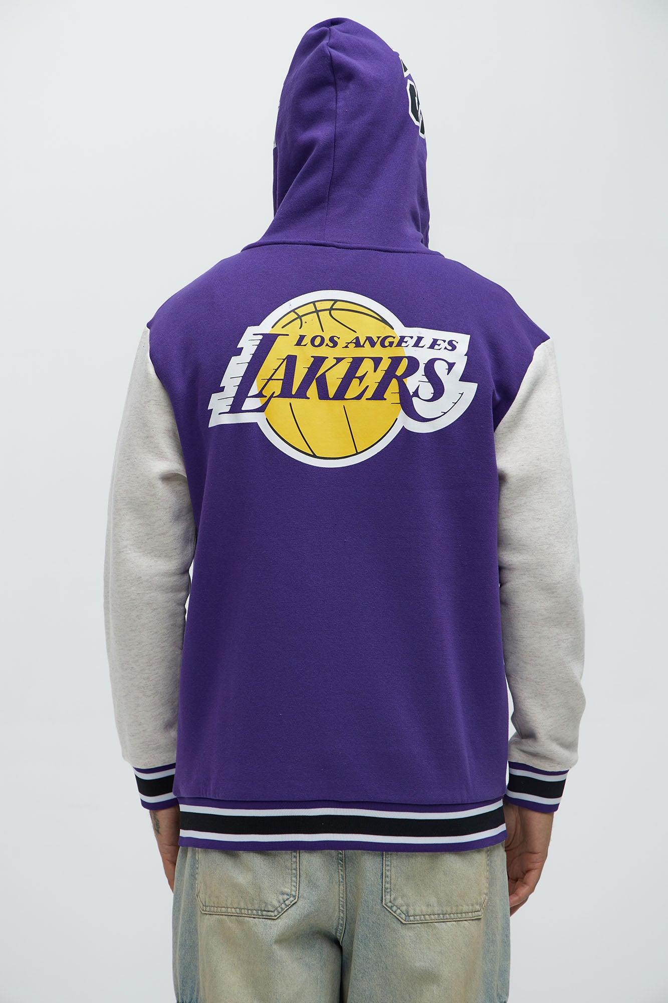 Lakers Above The Rim Zip Up Hoodie - Purple Male Product Image