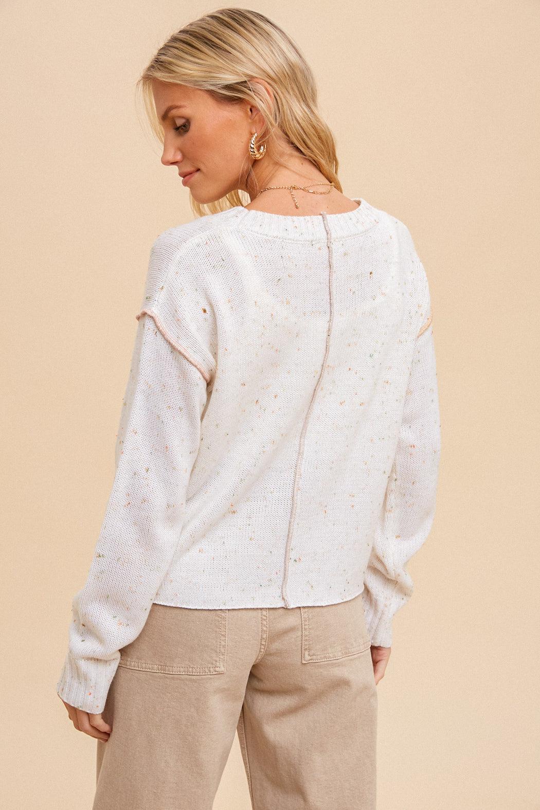 Ivory Confetti Sweater Product Image