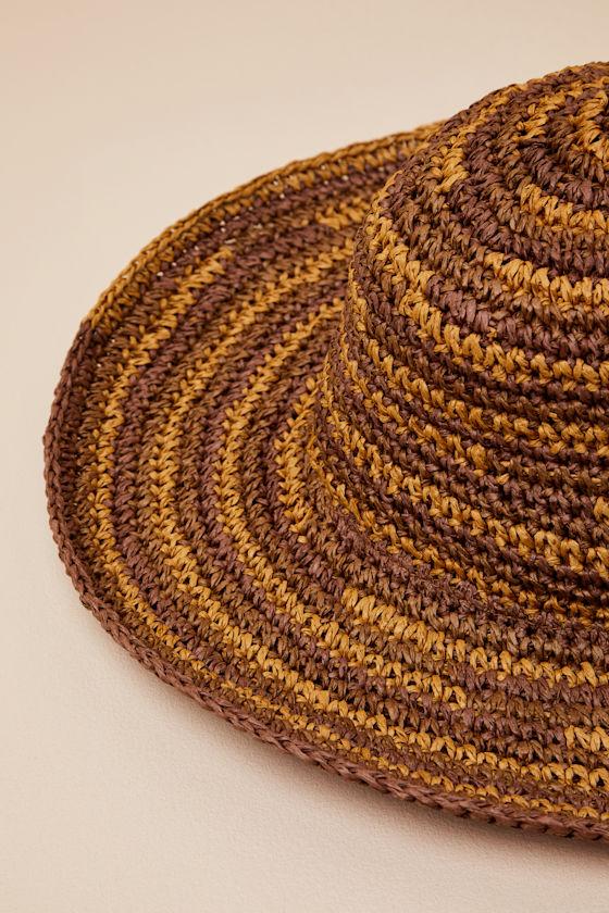 Paper Crochet Brown Space Dye Sun Hat Product Image