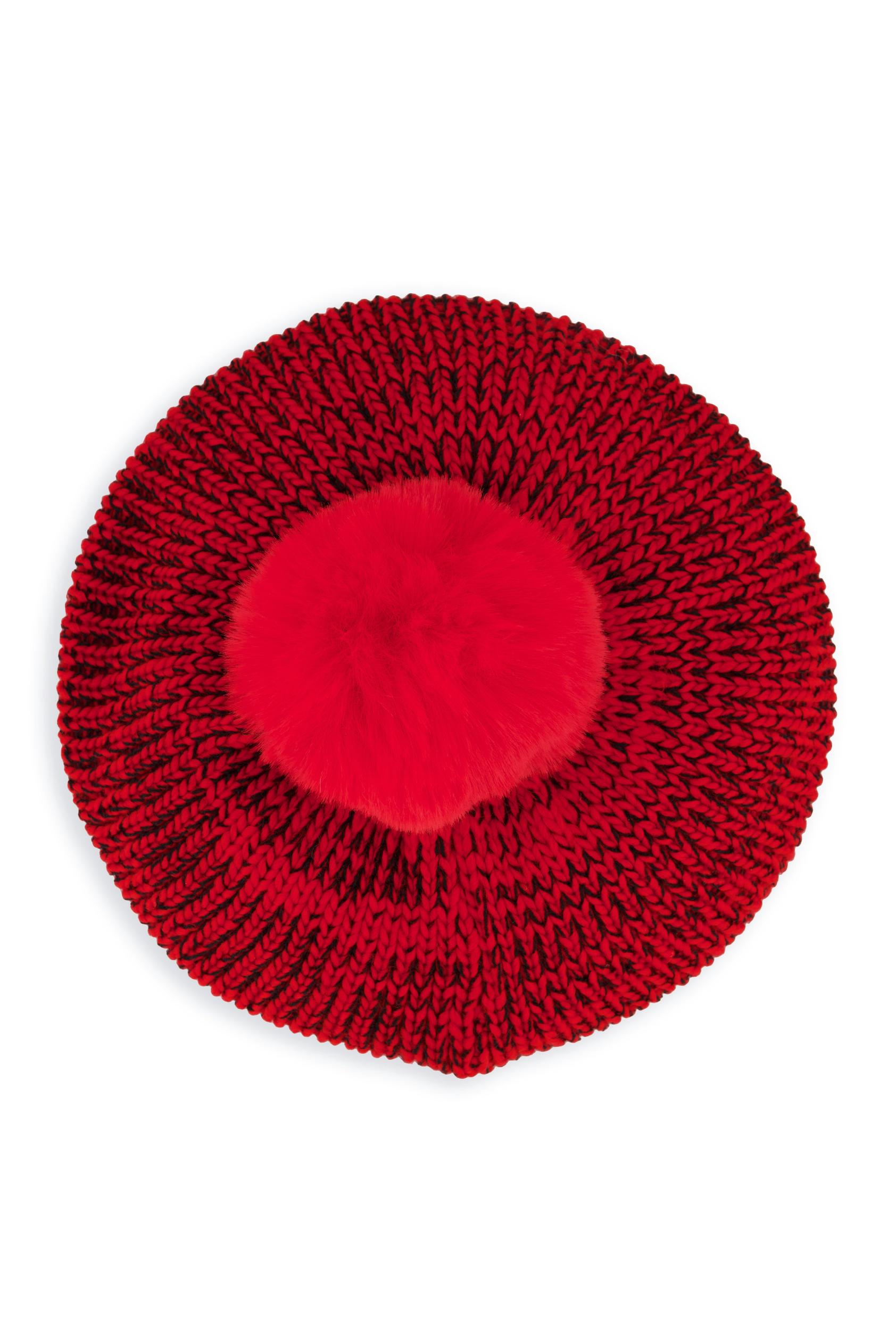 Spacedye Knit Pom Pom Slouch Beret Female Product Image