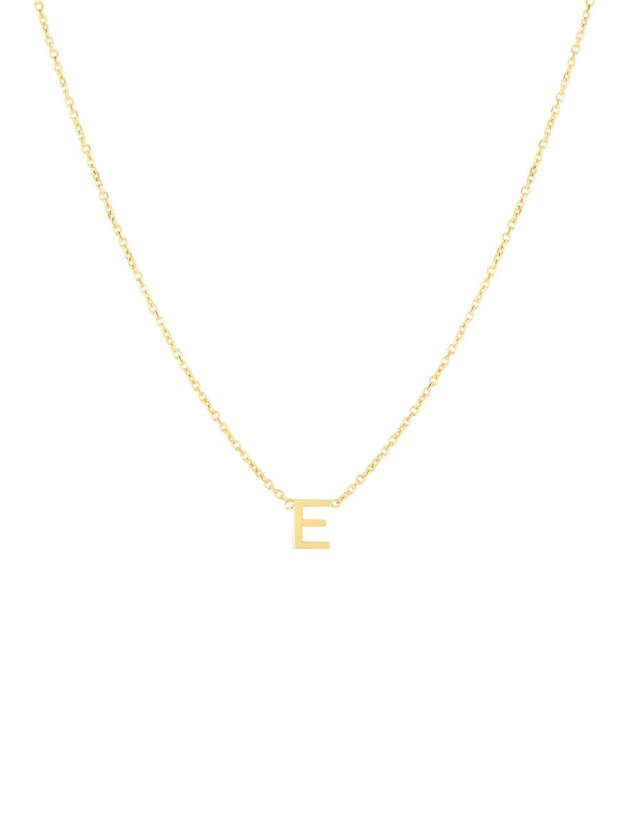 Womens 14K Yellow Gold Initial Pendant Necklace Product Image