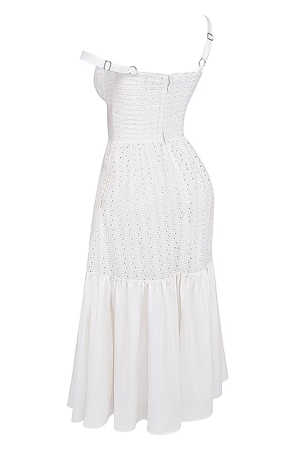 Elia  white broderie anglaise midi sundress Product Image