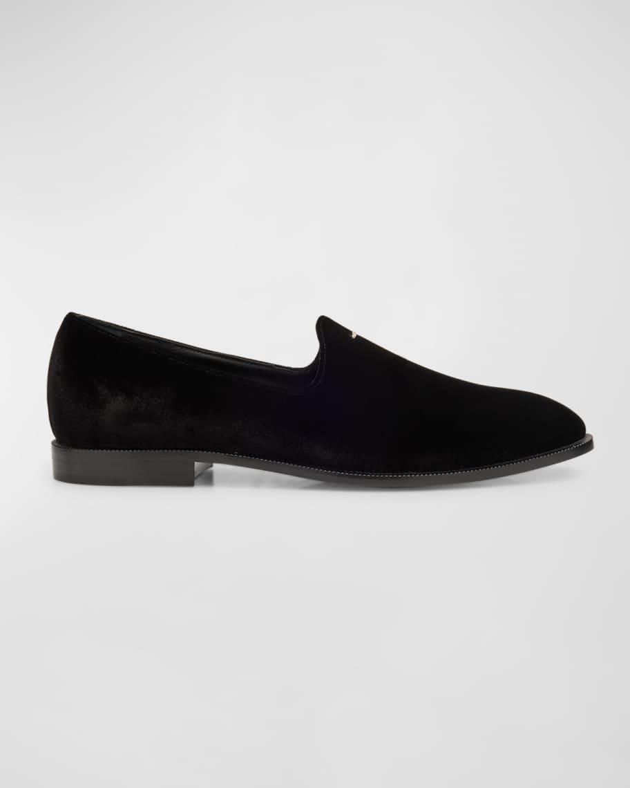 Men's Irmha Crystal-Embellished Velvet Loafers Product Image