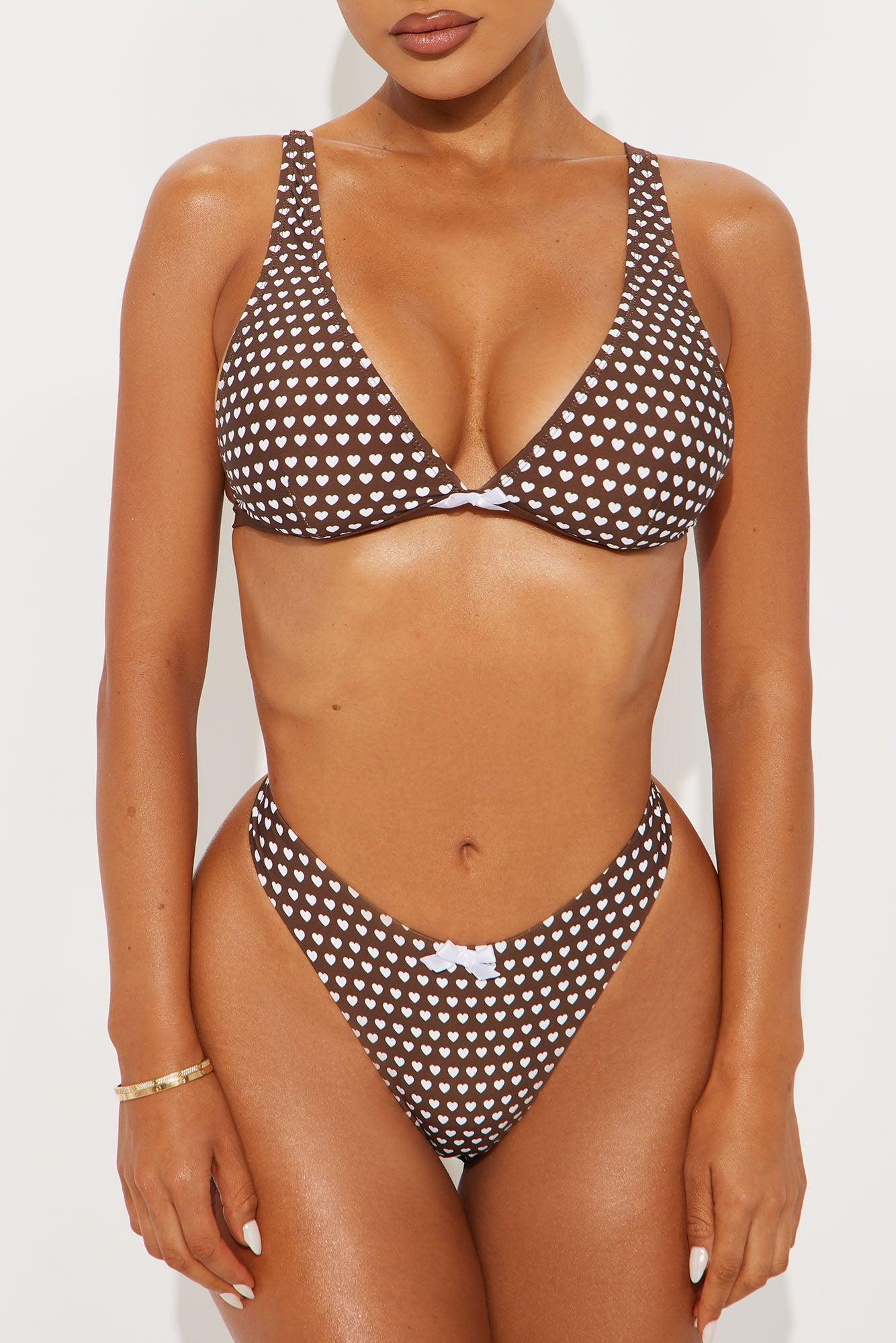Spring Bloom Bow 2 Piece Bikini - Brown Female Product Image