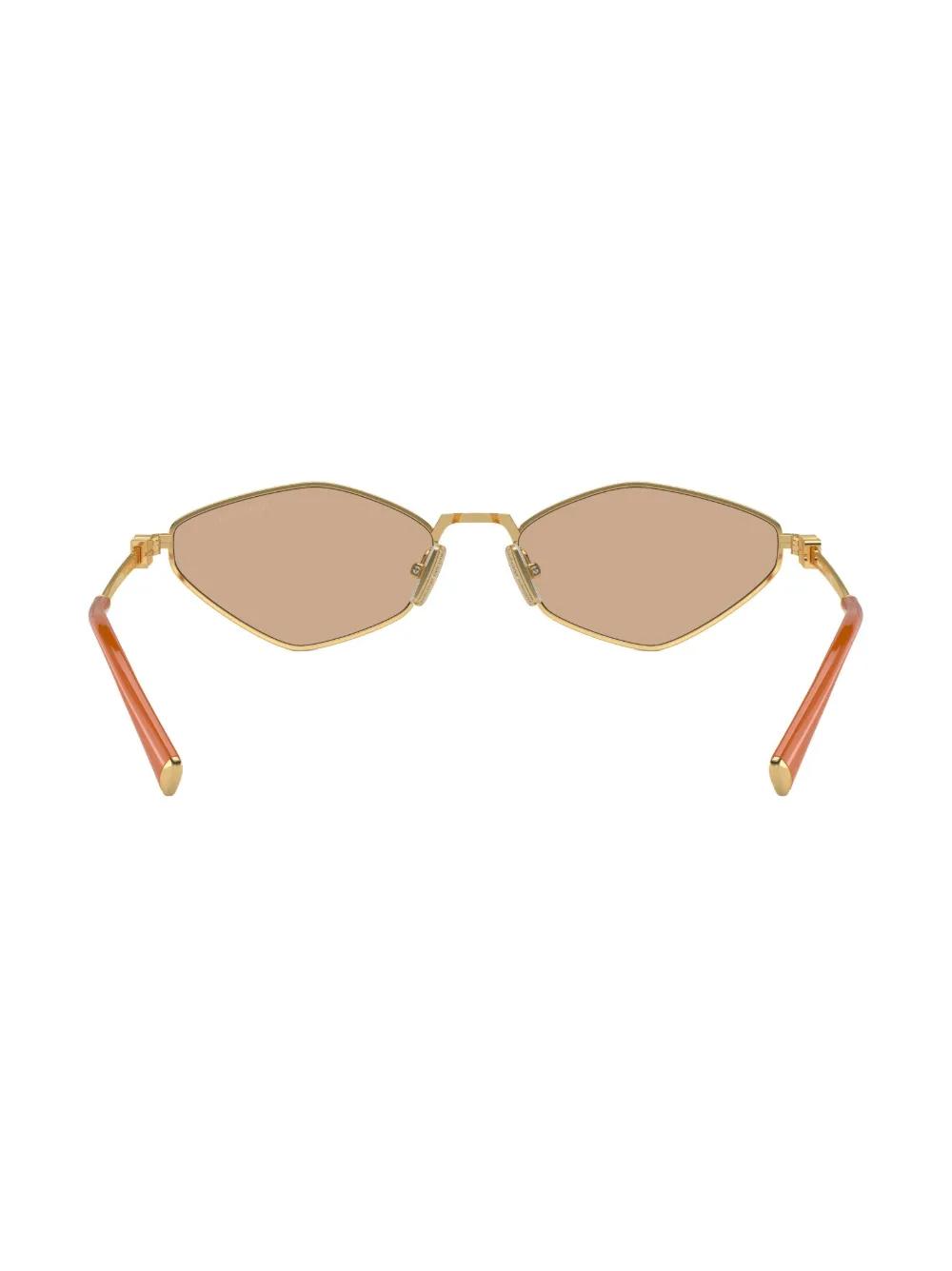 logo-lettering geometric-frame sunglasses Product Image