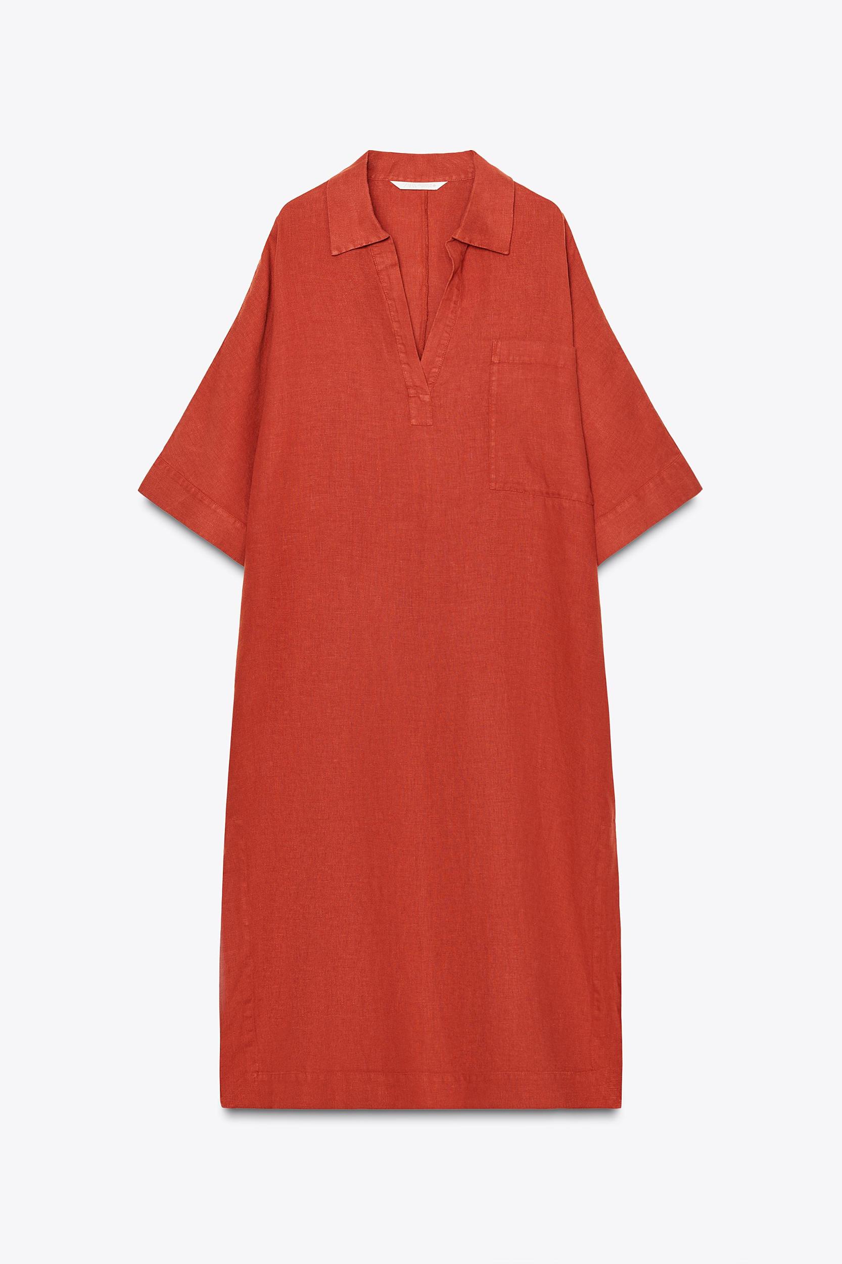 ZW COLLECTION 100% LINEN TUNIC DRESS Product Image