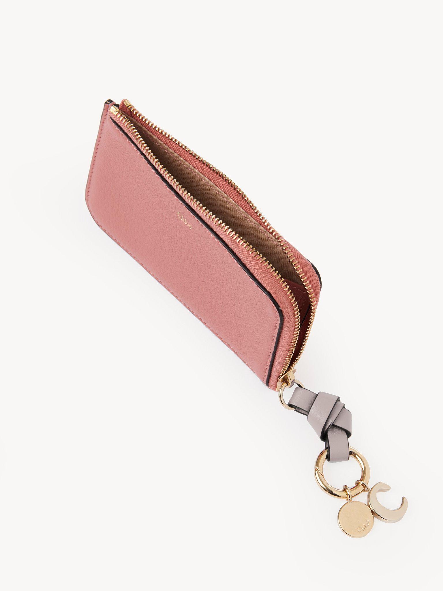 Alphabet wallet in grained leather Product Image
