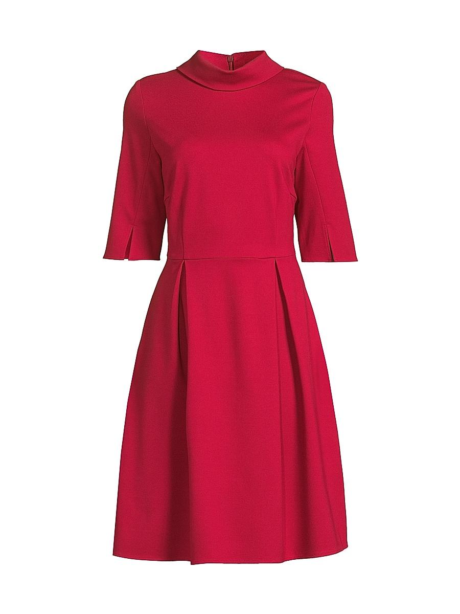 Womens Pleated Stretch Knee-Length Dress Product Image