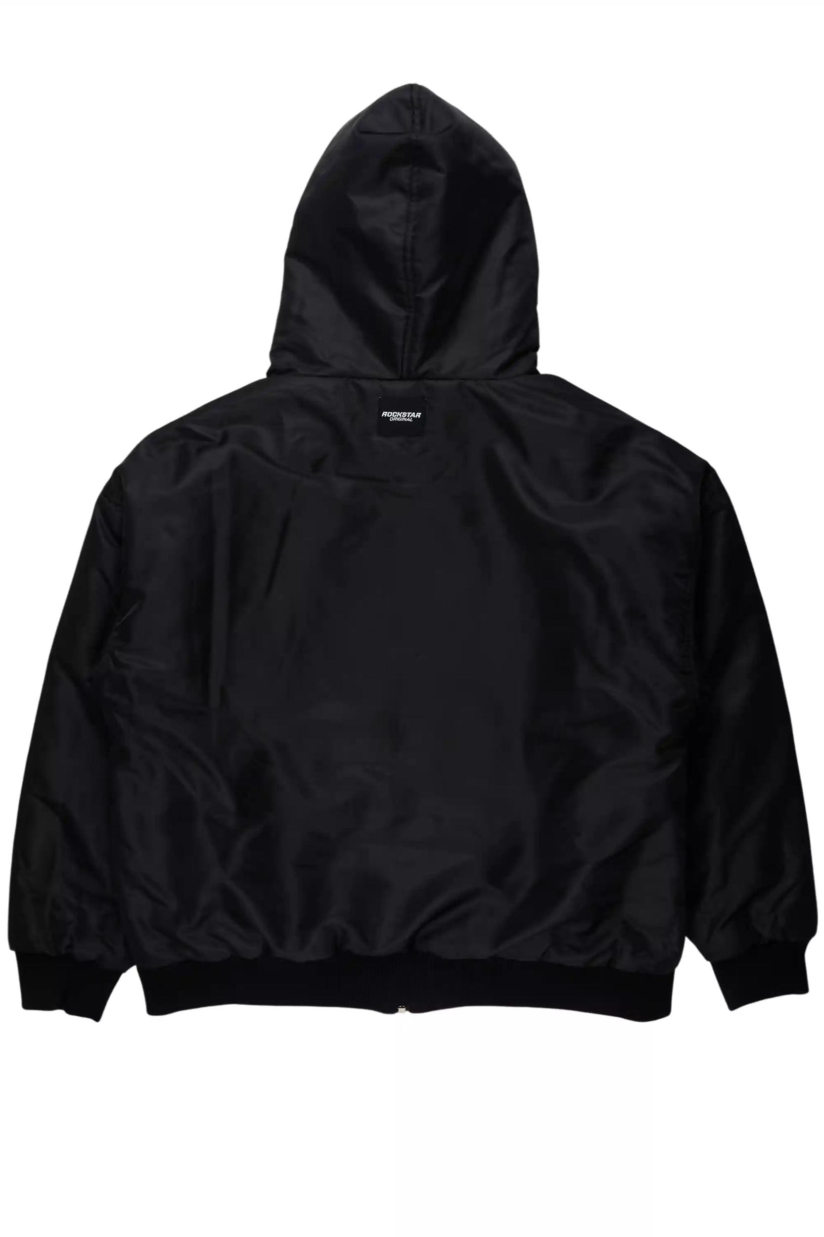 Jaleah Black Oversized Fur Jacket Female Product Image