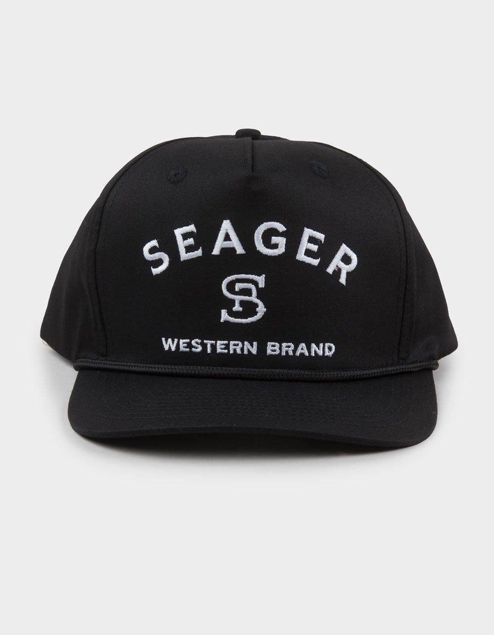 SEAGER Branded Snapback Hat - BLACK Product Image