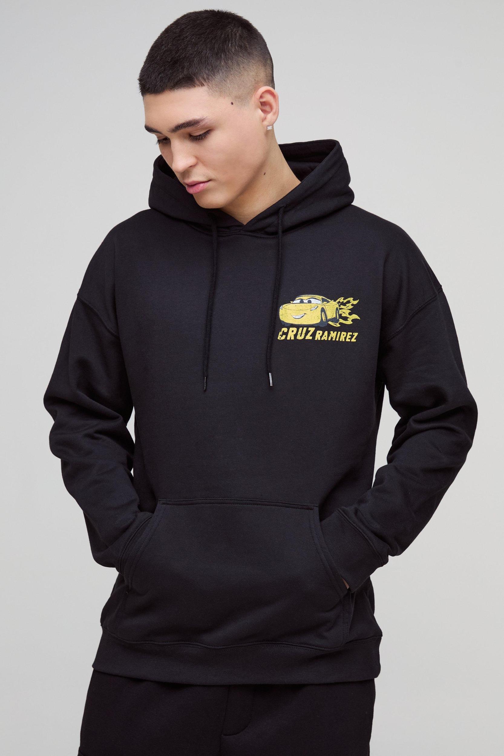 Oversized Disney Pixar Cars Cruz License Print Hoodie | boohooMAN USA Product Image