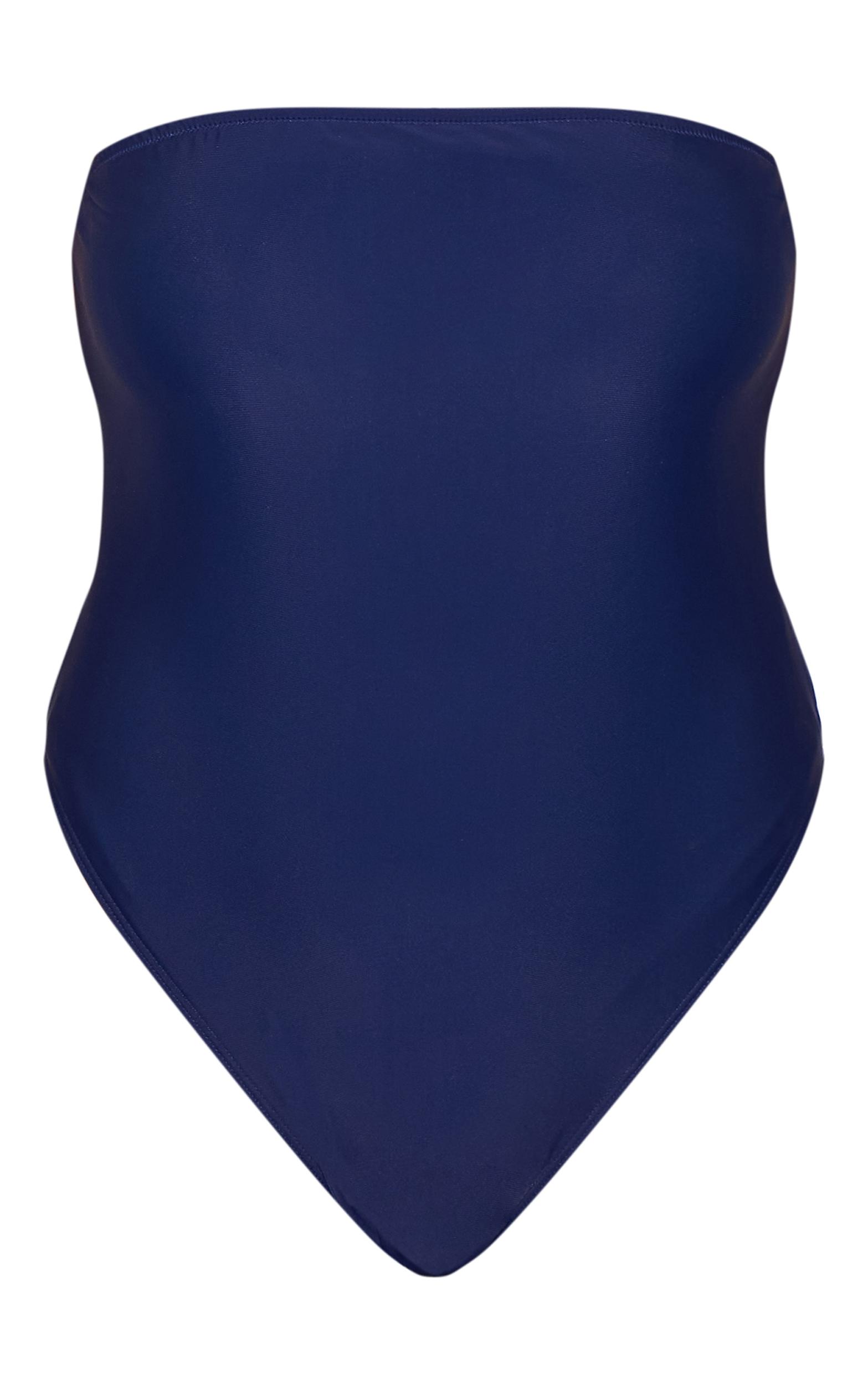 Plus Navy Strapless Swimsuit Product Image