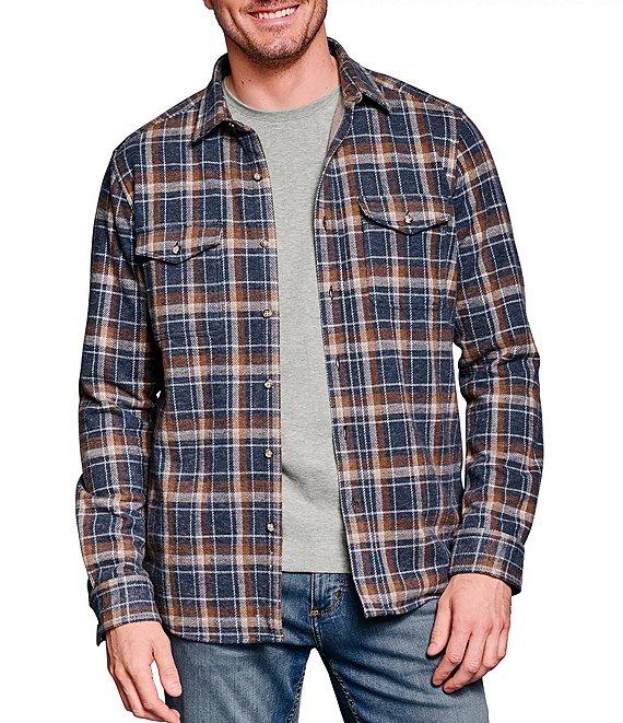 Johnston & Murphy Stretch Brushed Open Grid Long Sleeve Woven Shirt Product Image