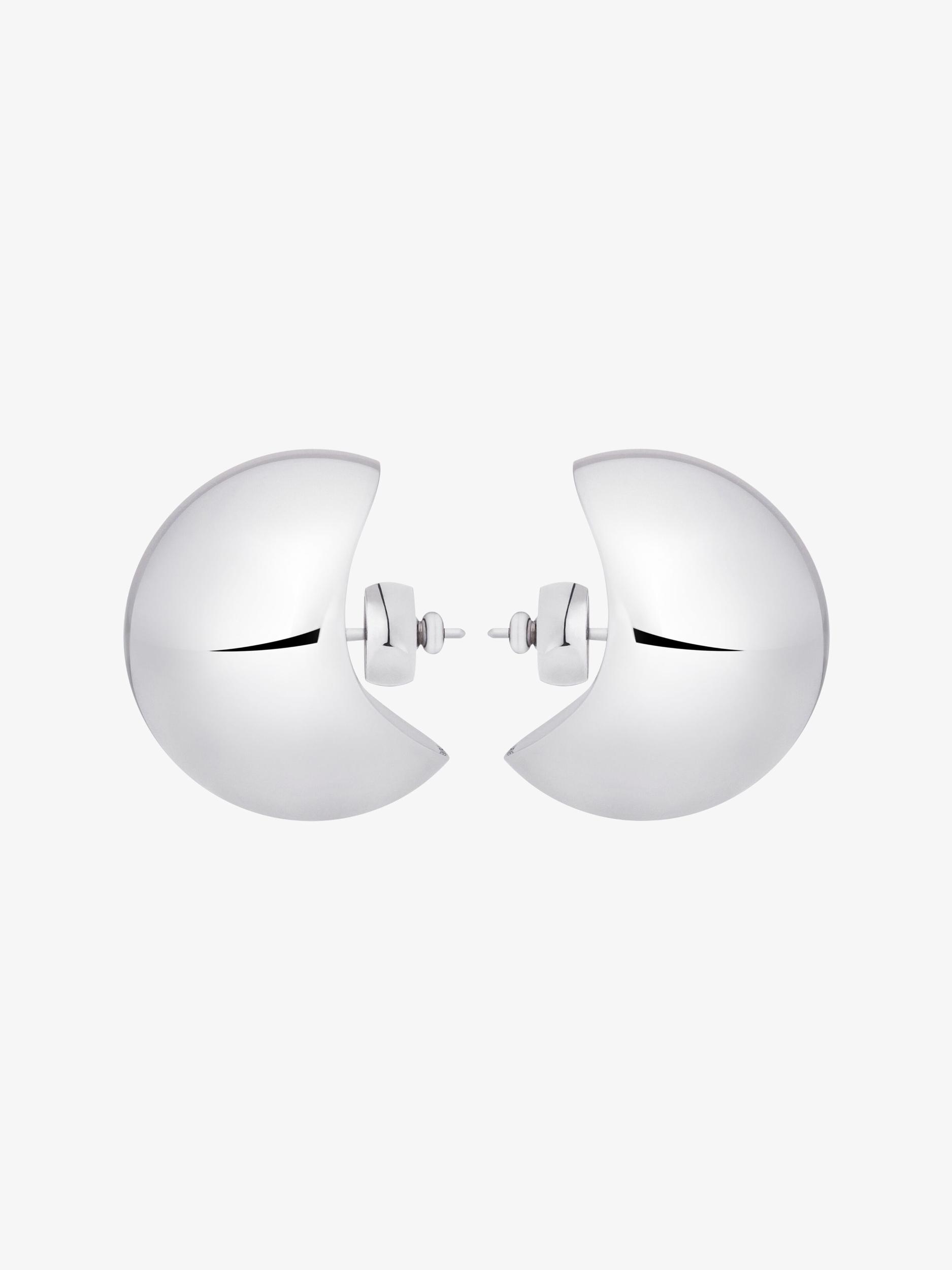 Curve earrings in metal Product Image
