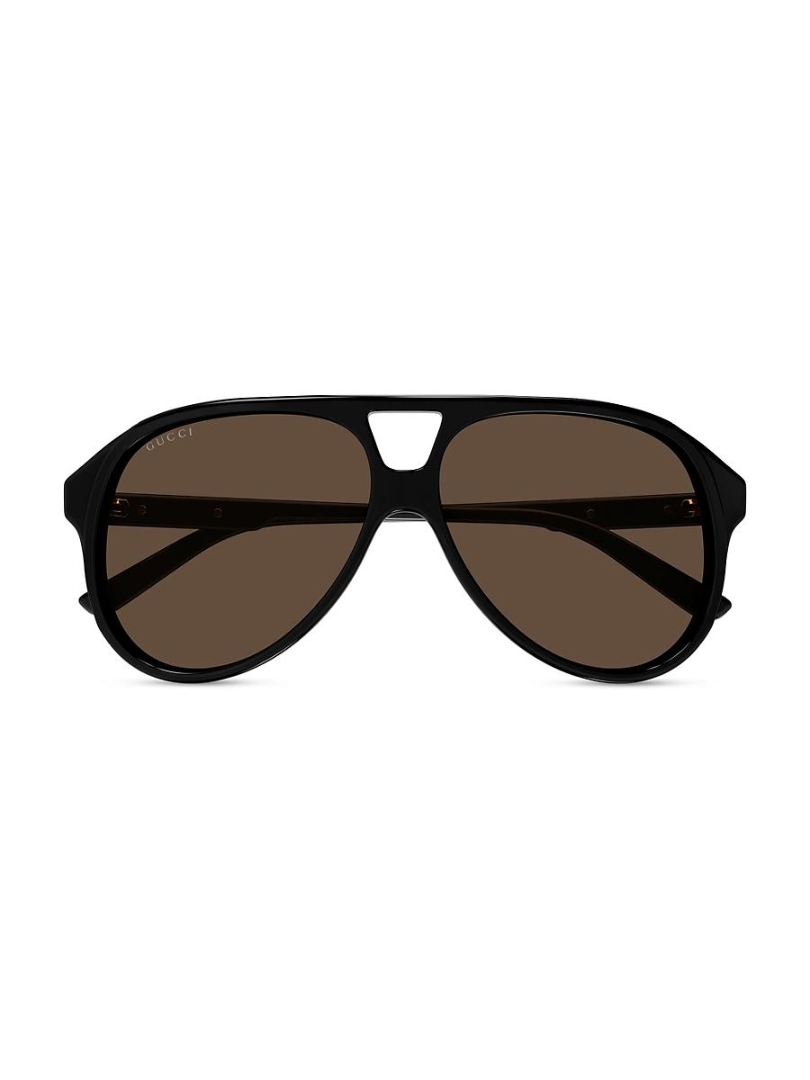 Mens Archive Details 59MM Acetate Web Pilot Sunglasses Product Image
