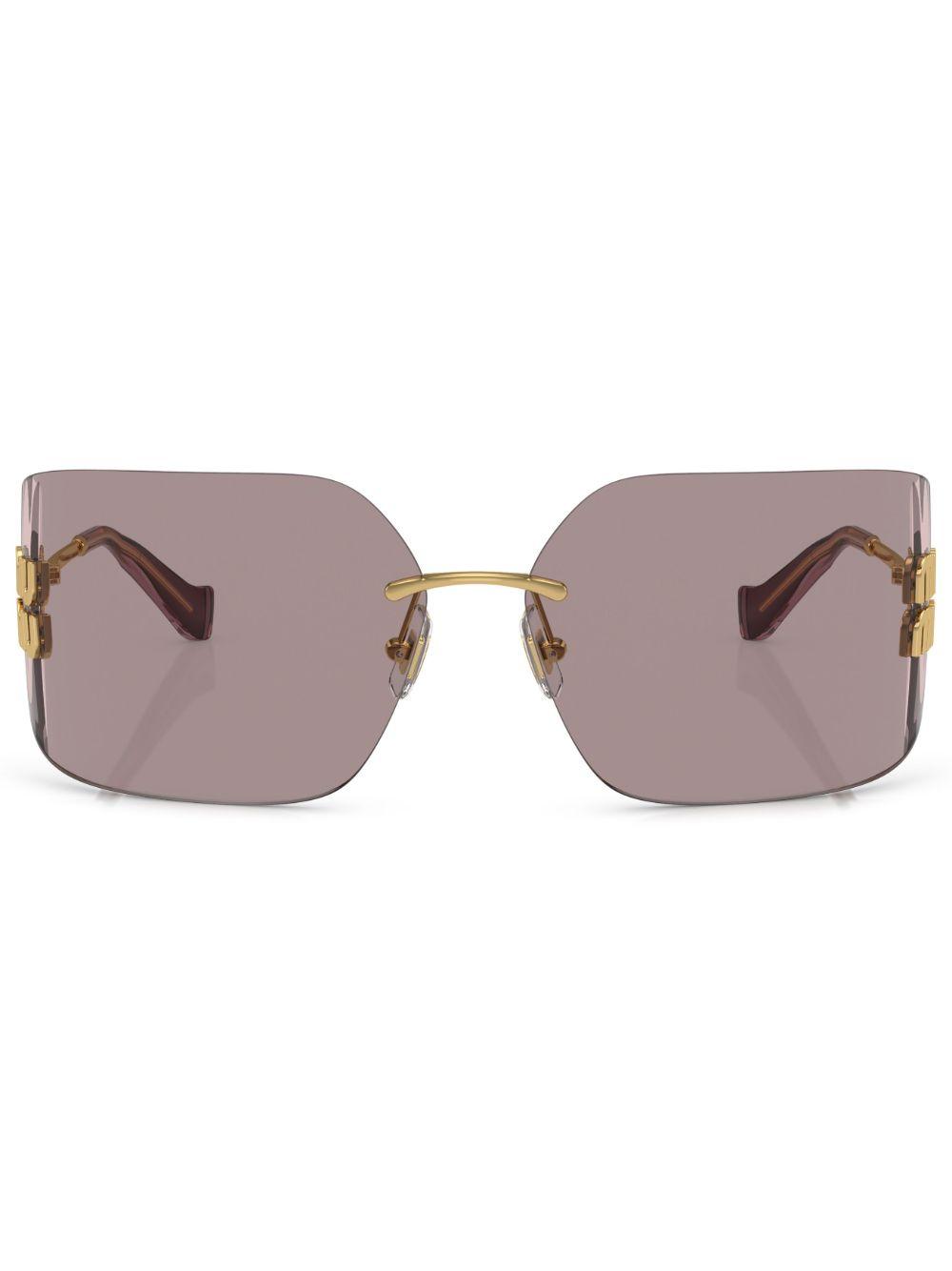 logo oversize-frameless sunglasses Product Image