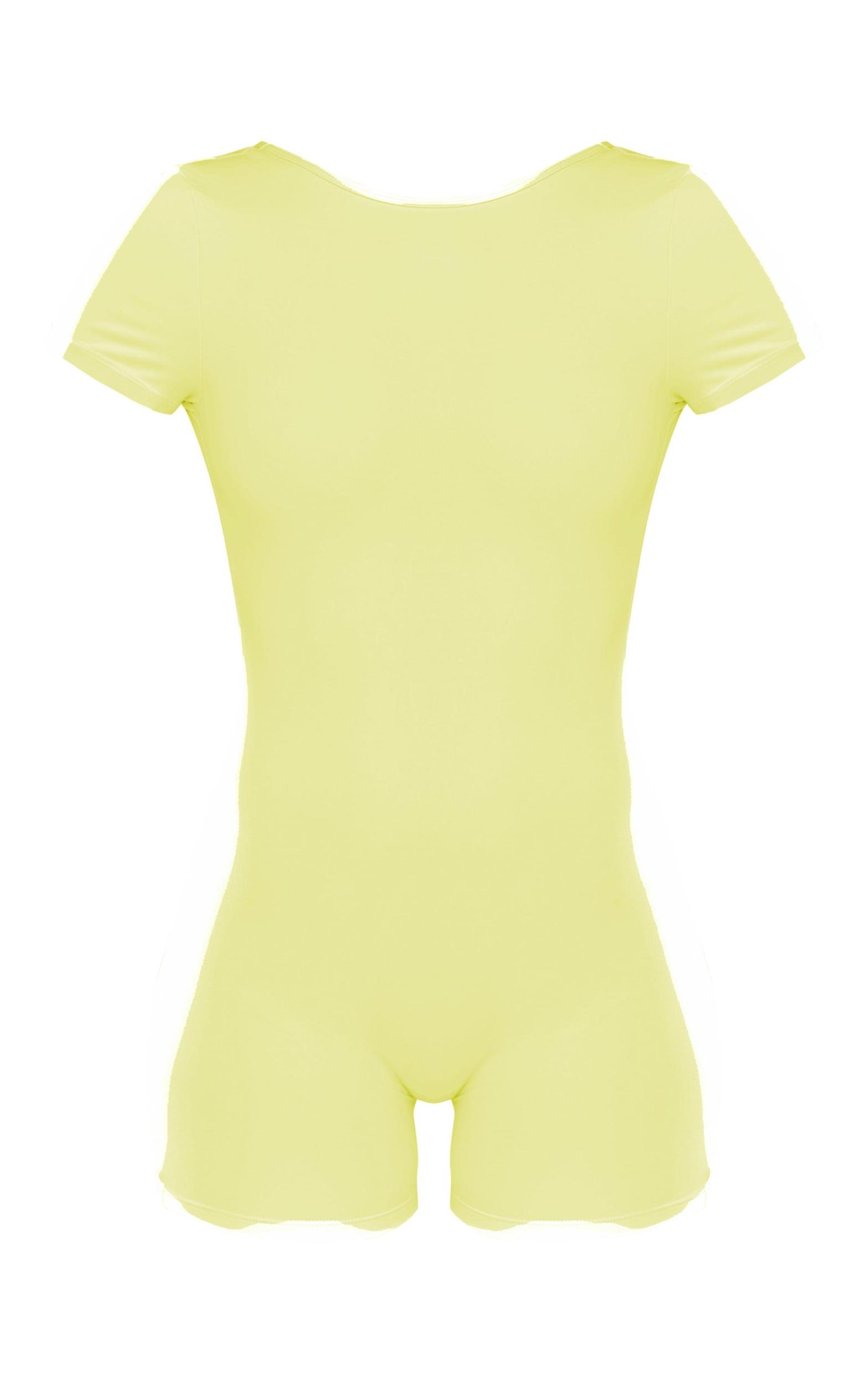 Tall Lemon Snatched Sculpt Scoop Open Back Romper Product Image