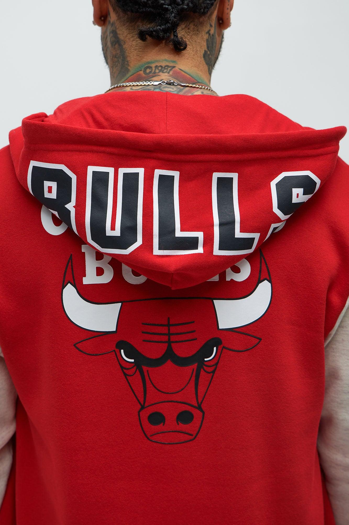 Bulls Above The Rim Zip Up Hoodie - Red Male Product Image