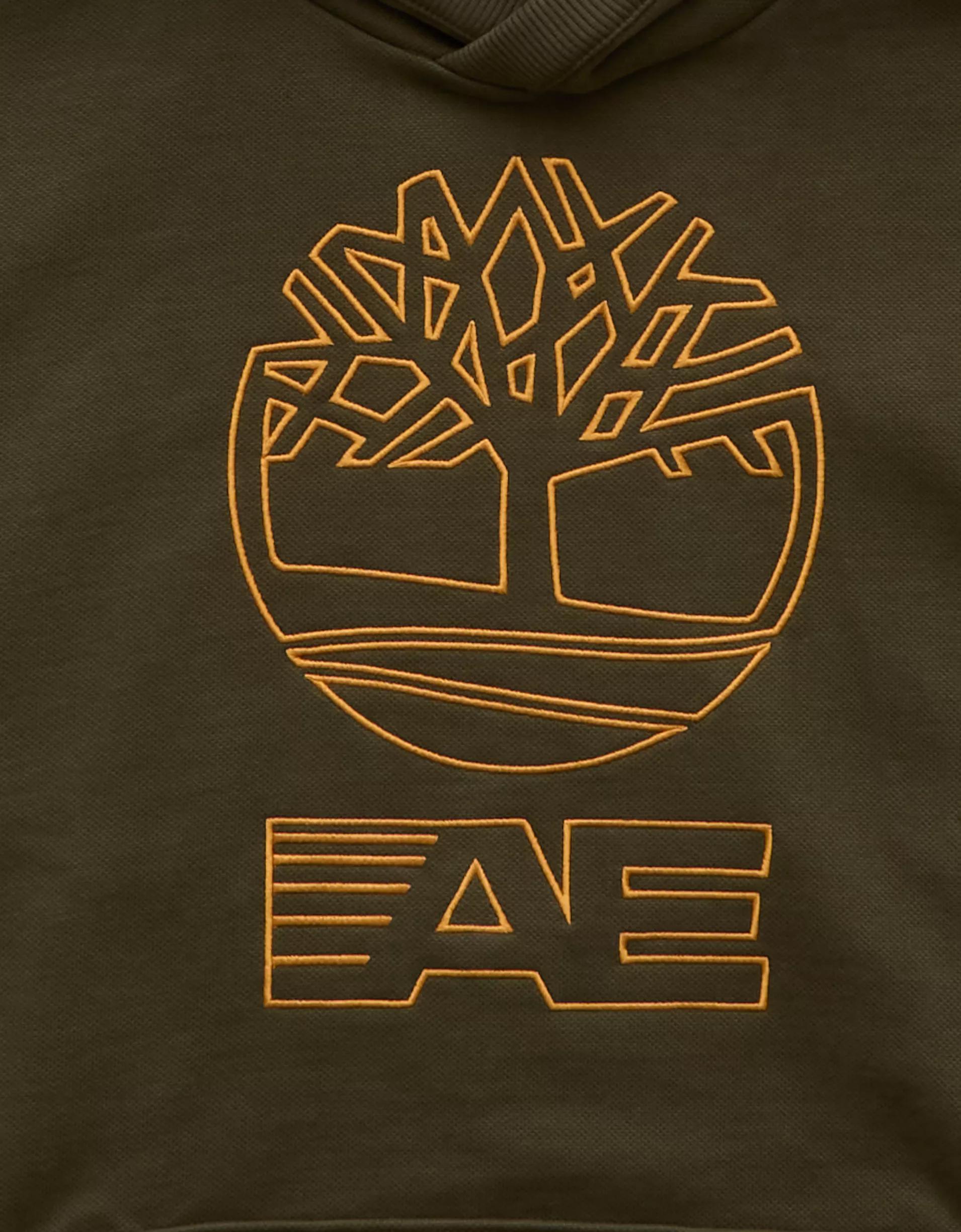 Timberland x AE Embroidered Cotton Hoodie Product Image