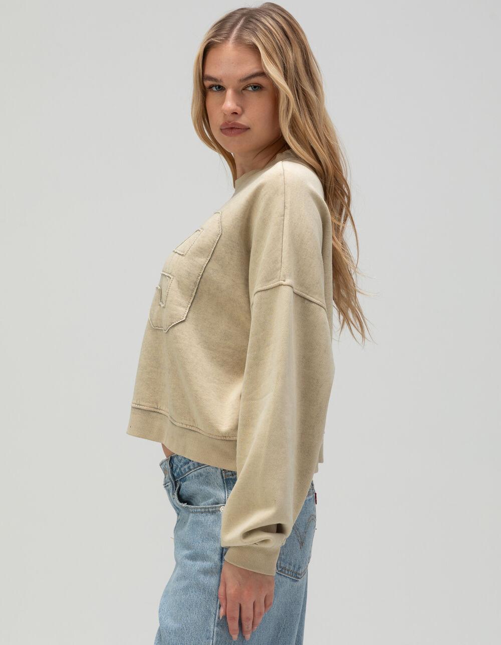 RSQ Womens 79 Crewneck Sweatshirt - OATMEAL Product Image