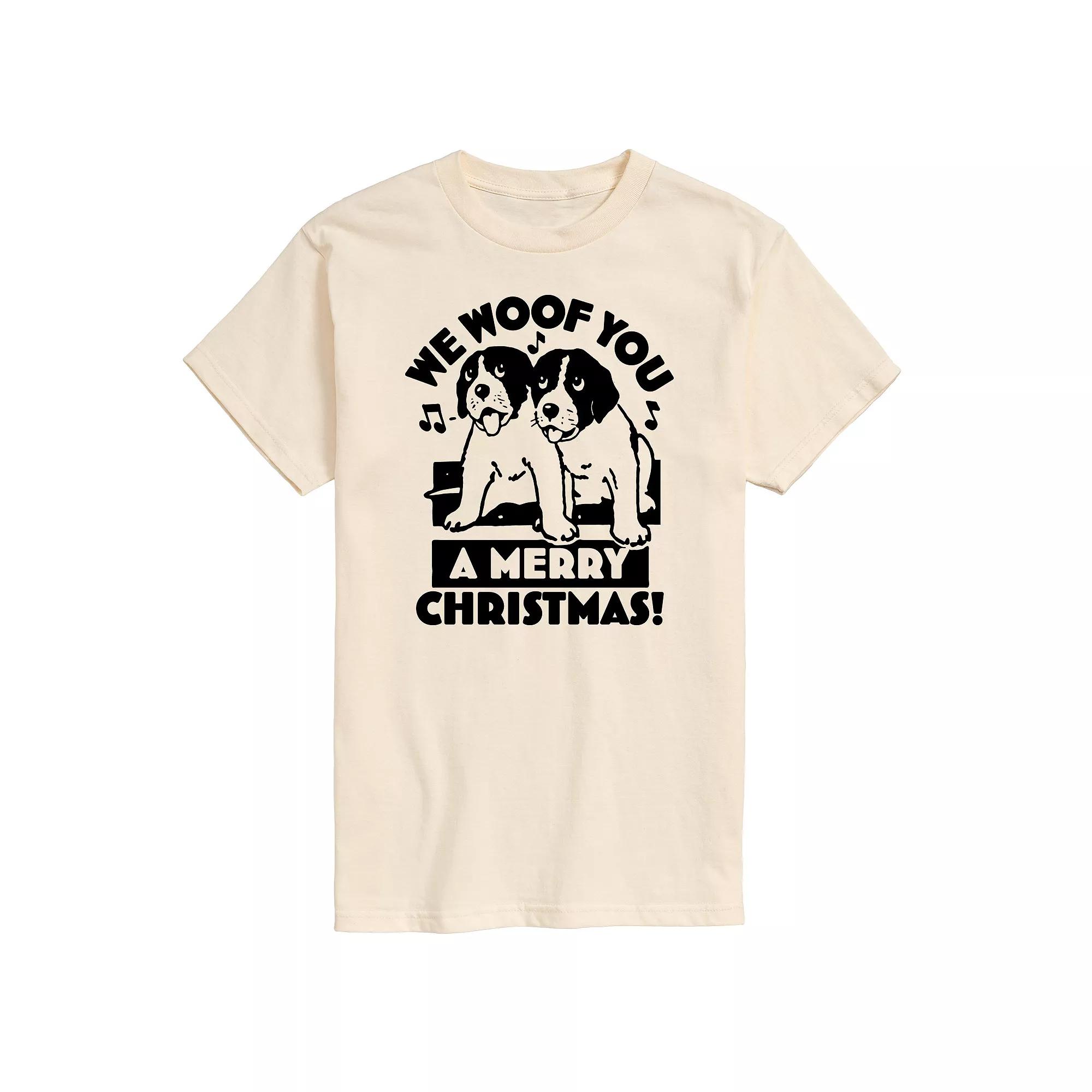 Men's We Woof You Merry Christmas Graphic Tee,  Product Image