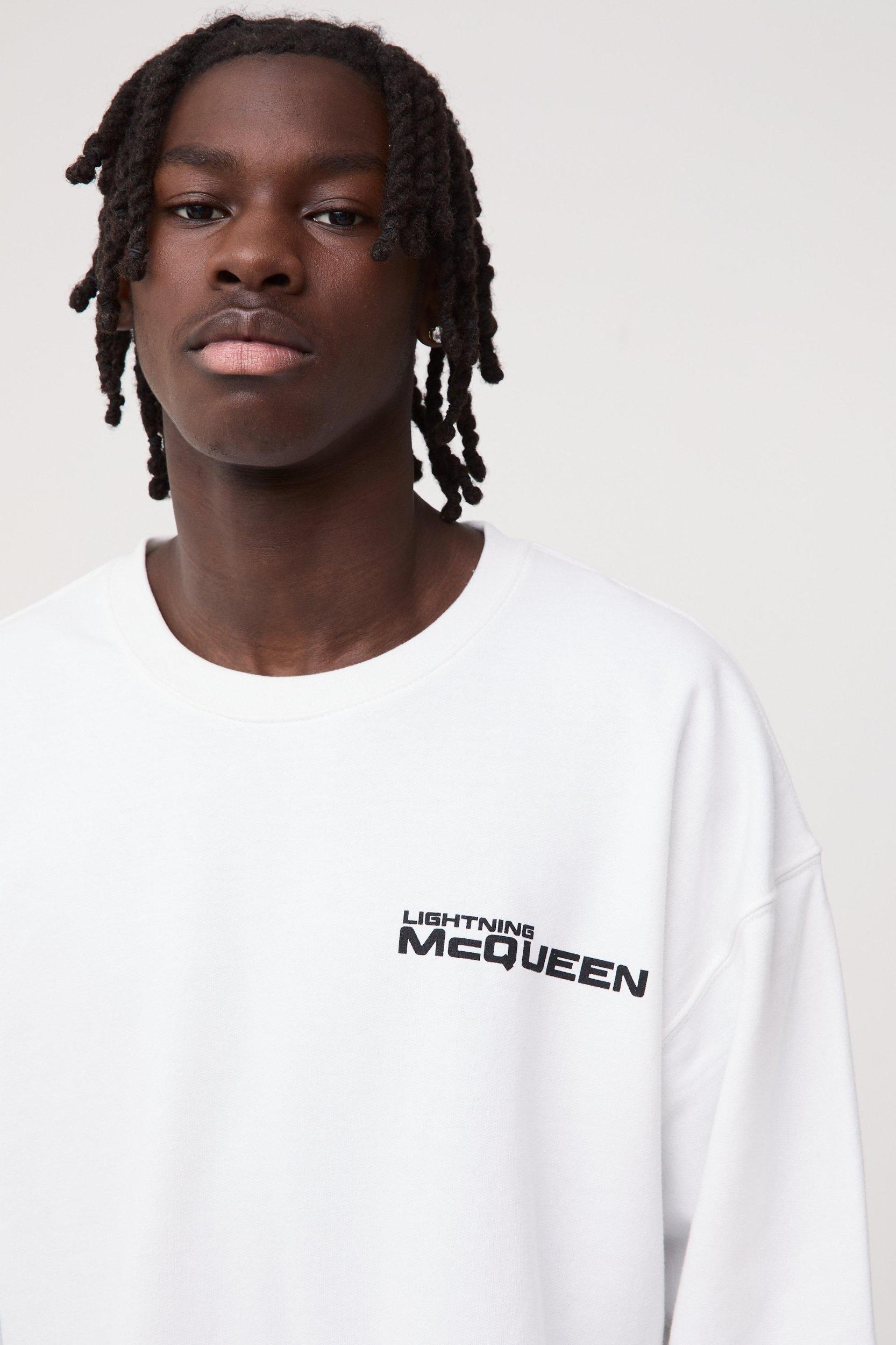 Oversized Disney Cars License Print Sweatshirt | boohooMAN USA Product Image