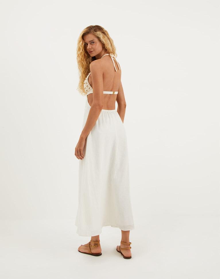 Ivy Long Dress - Off White Product Image
