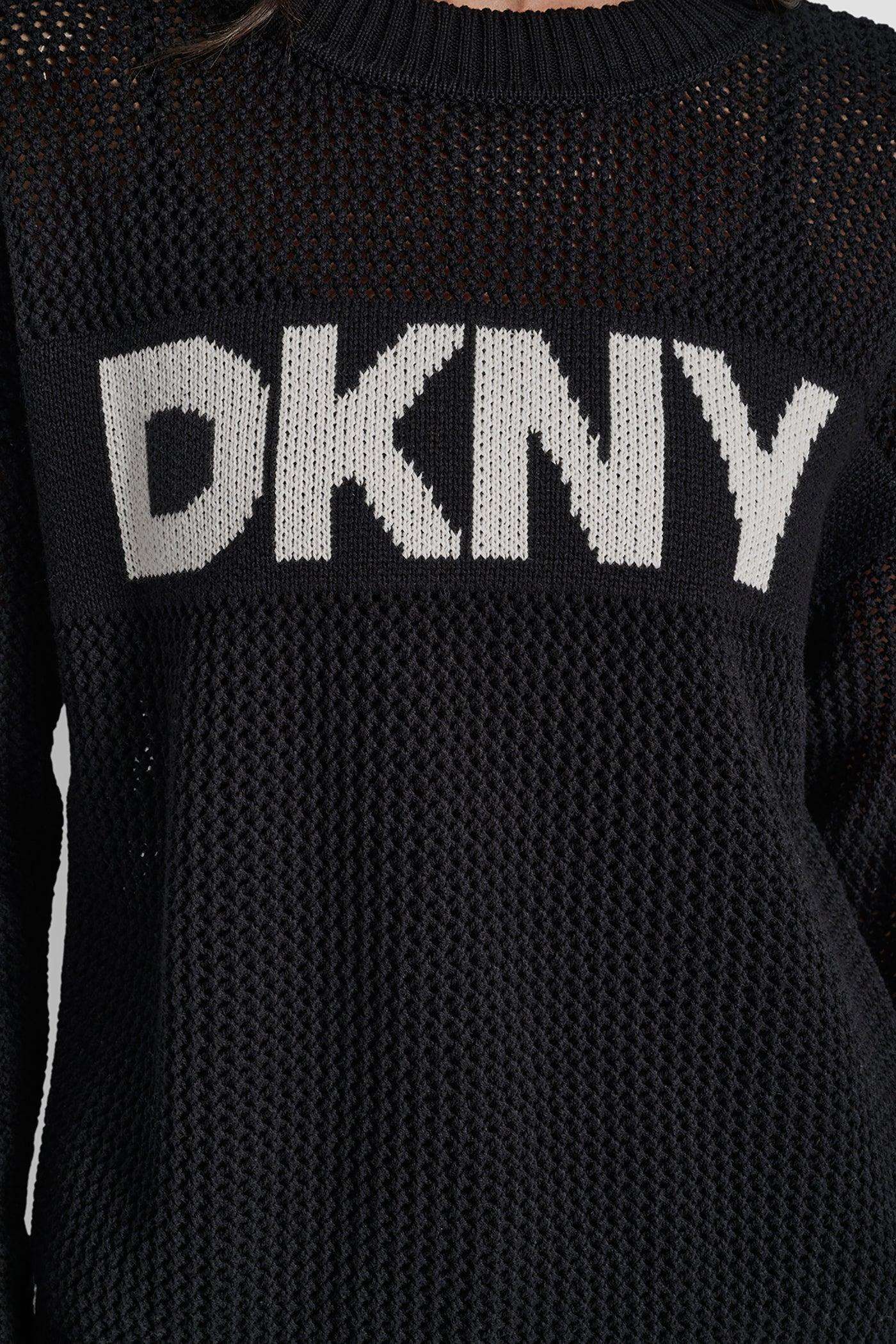 CREW NECK POINTELLE LOGO SWEATER Product Image