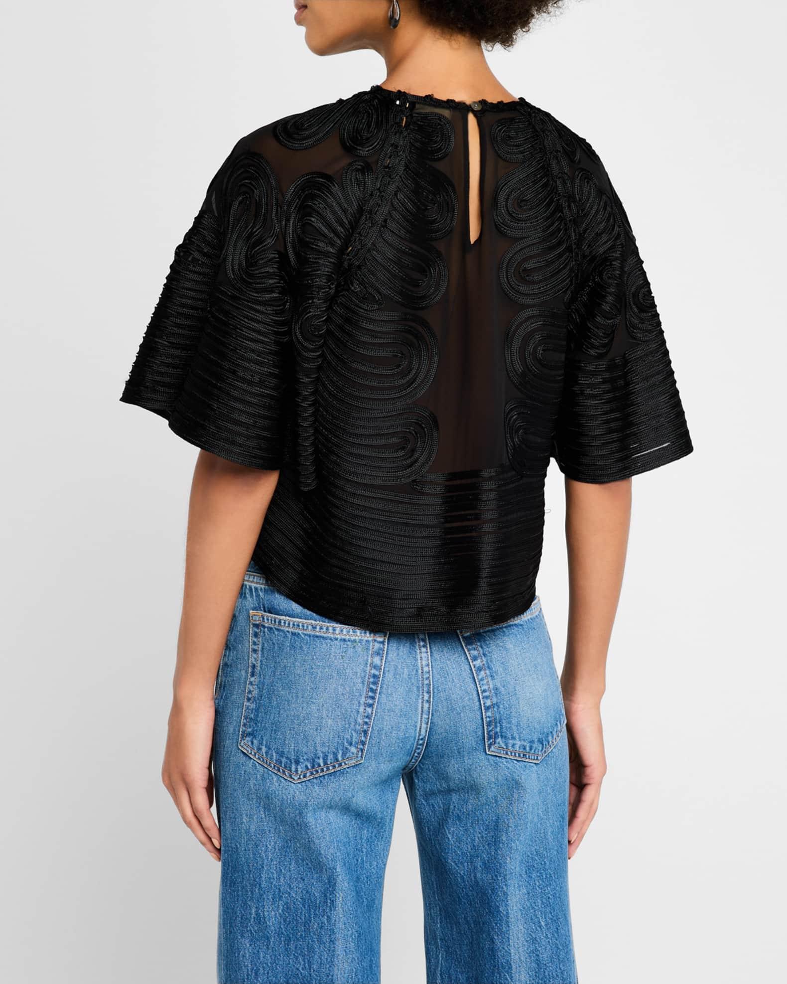 Marlo Textured Silk Blouse Product Image