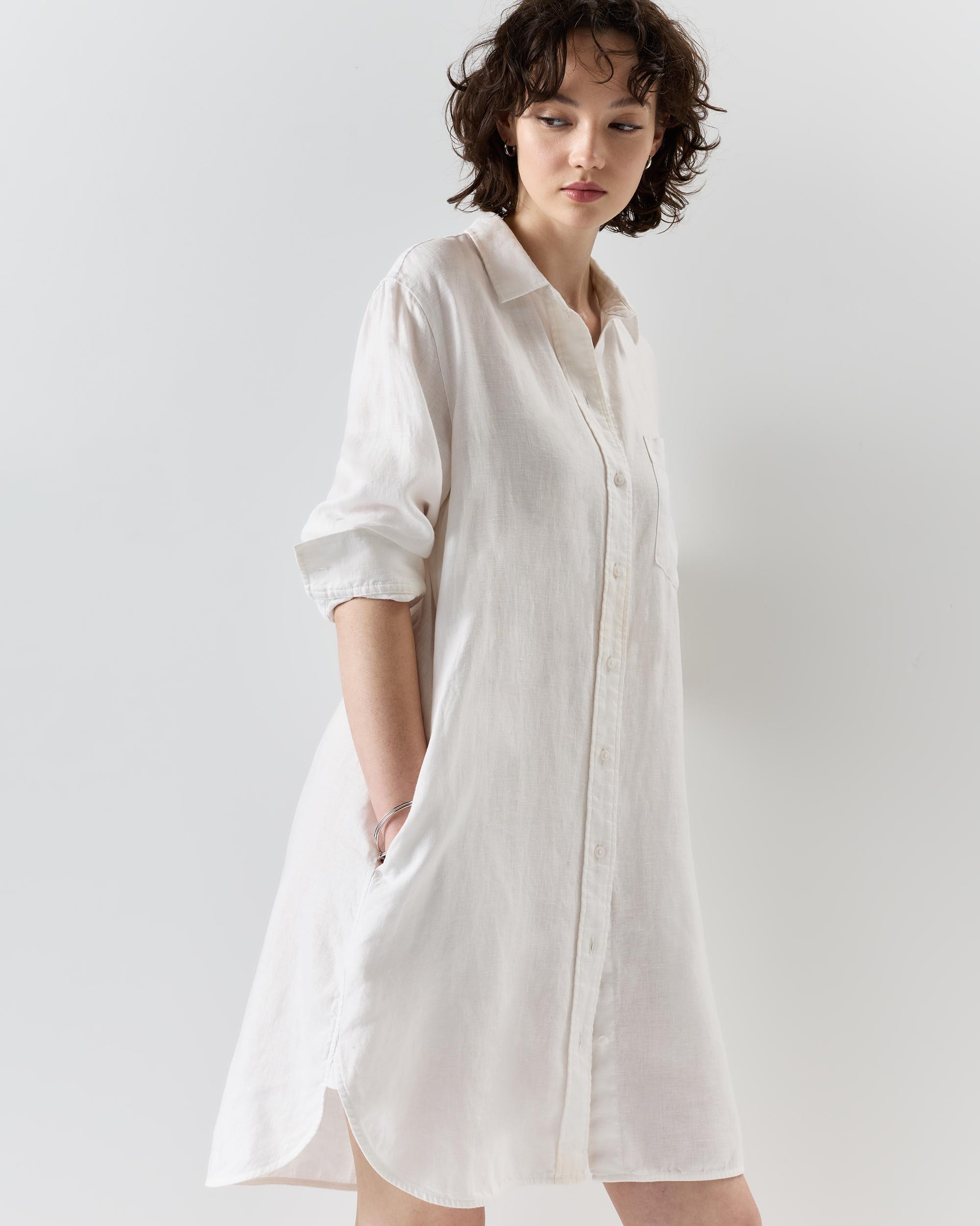 Quince | Women's 100% European Linen Shirt Dress Size XS, Organic Linen Product Image