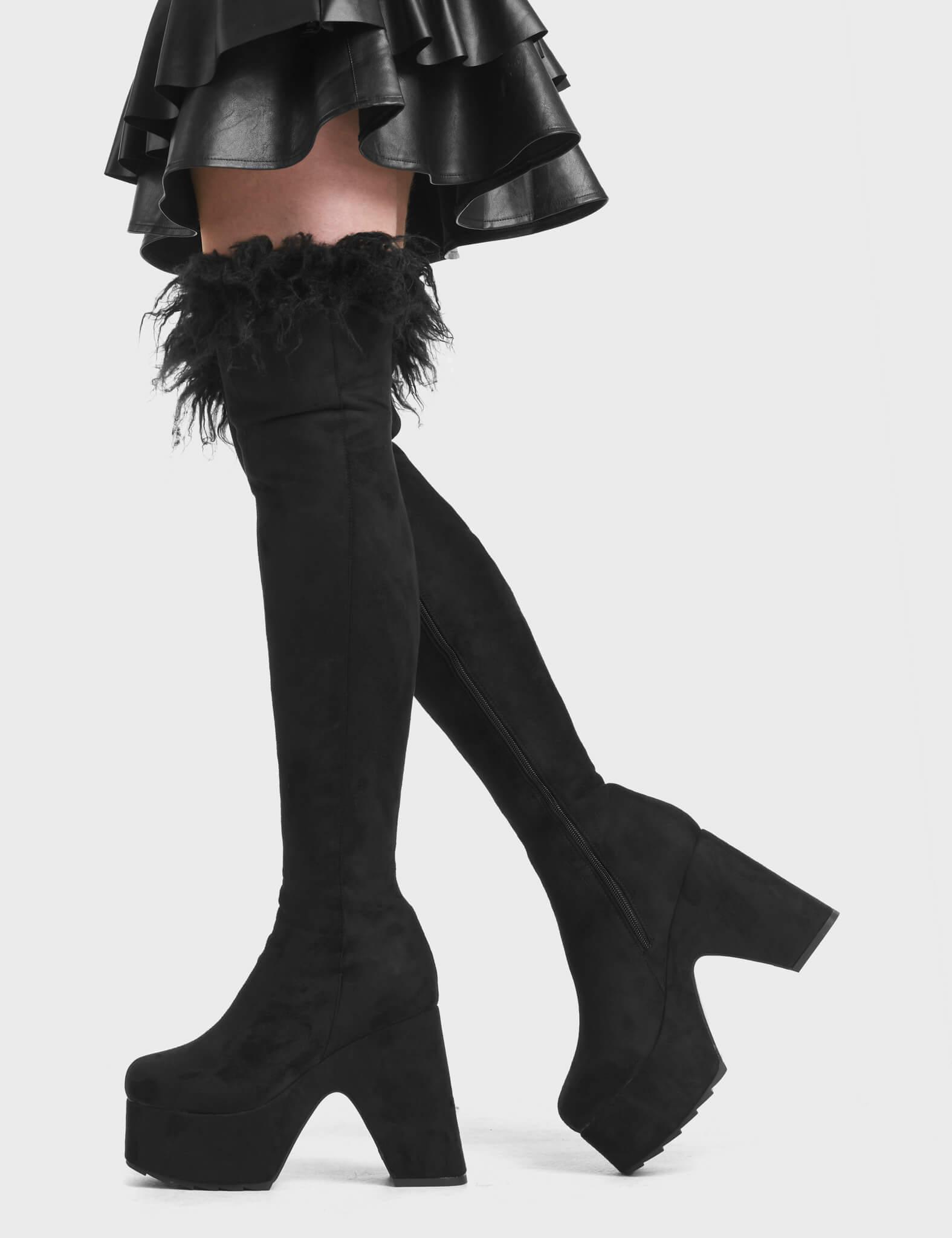 Another Level Platform Thigh High Boots Product Image
