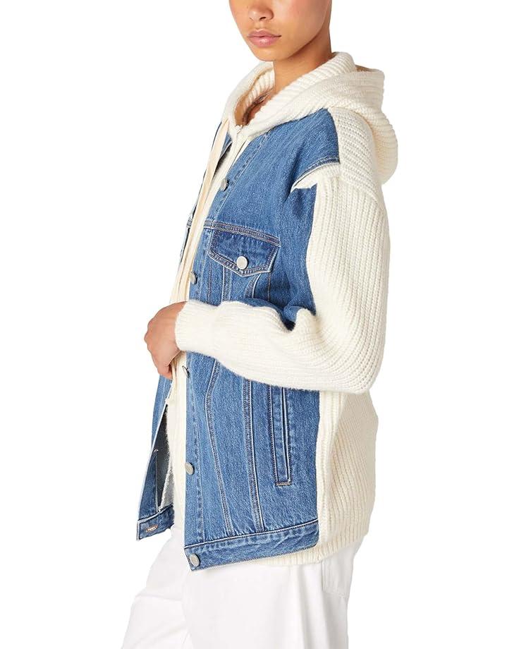 Women's Blank NYC Sweater And Denim Trucker Jacket Product Image