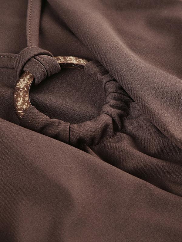 Faux Two-Piece Crossover Neckline Round Neck Tank Top Product Image