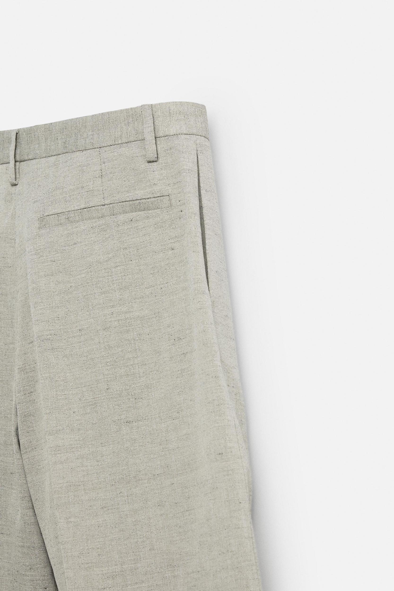 STRUCTURED LINEN SUIT PANTS Product Image