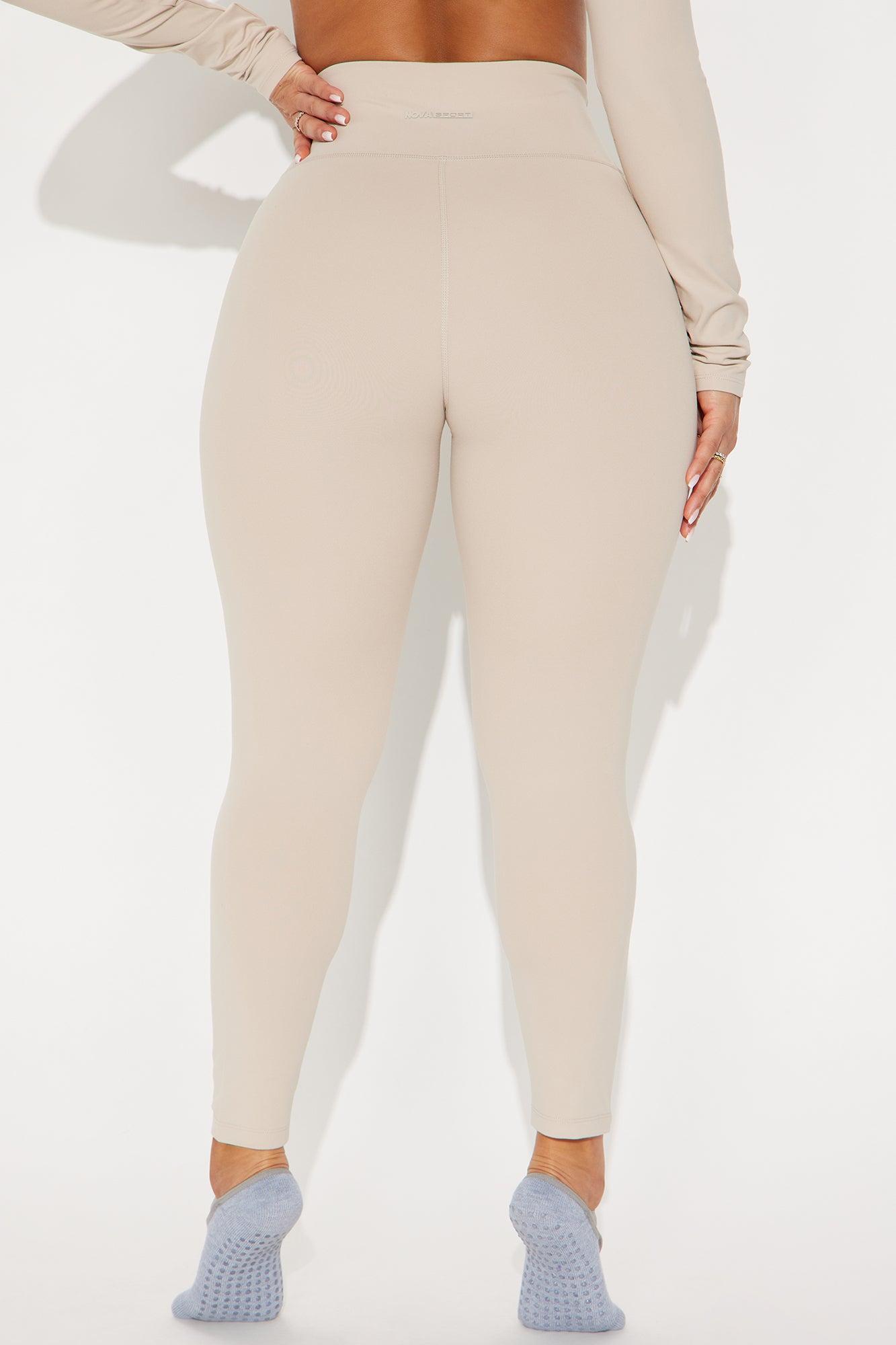 Flex Appeal 7/8 Super Soft Active Legging - Light Taupe Product Image