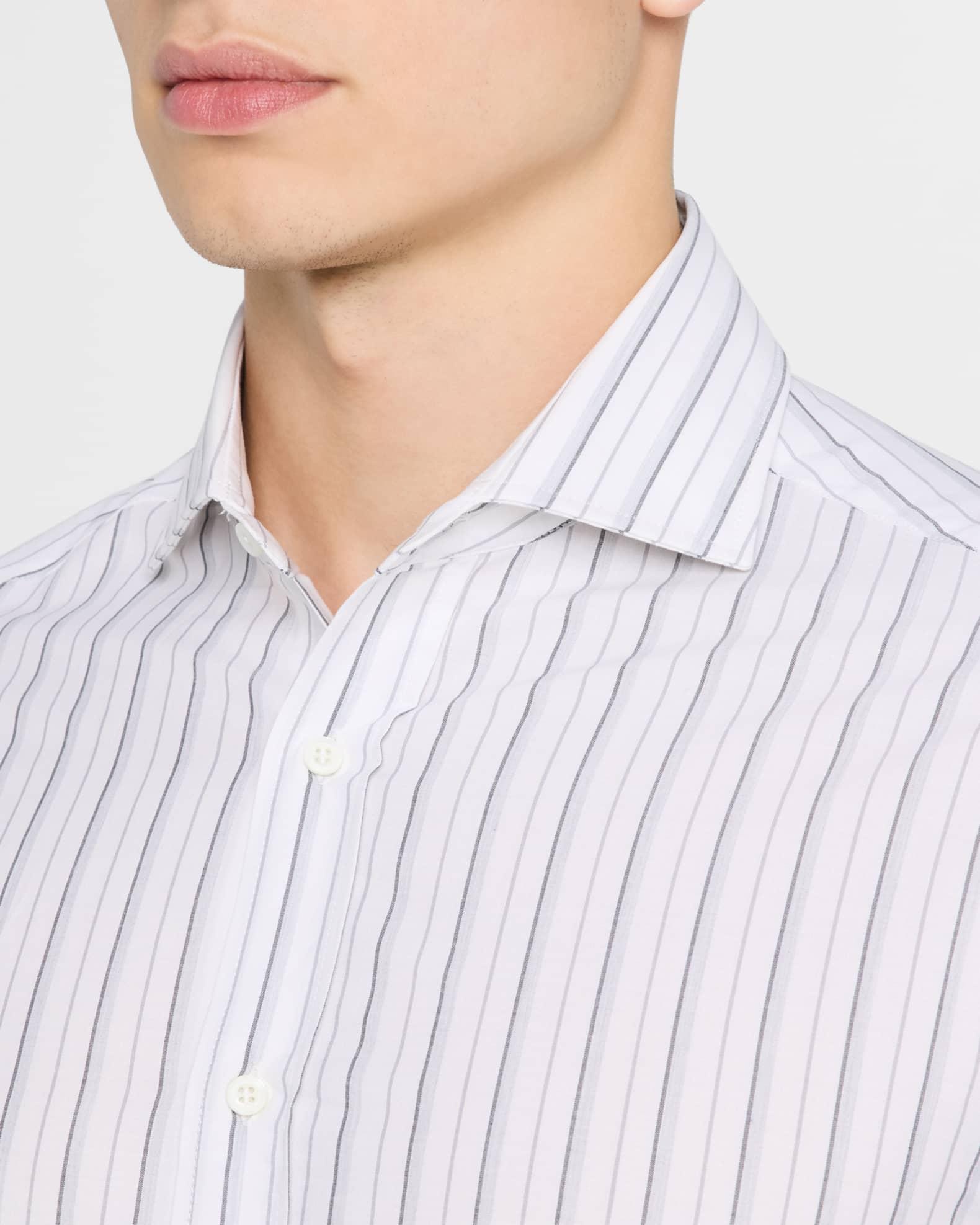 Men's Cotton Multi-Stripe Sport Shirt Product Image