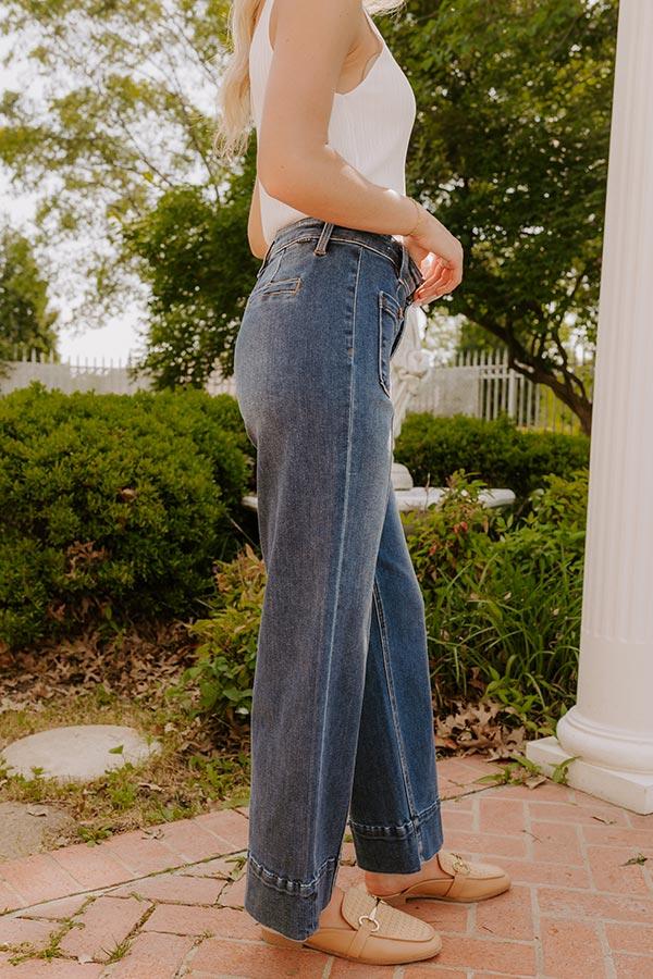 RISEN Monica High Waist Wide Leg Ankle Jean Product Image