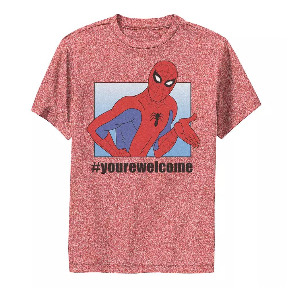 Boys 8-20 Marvel Spider-Man #yourwelcome Vintage Panel Poster Performance Graphic Tee, Boy's,  Product Image