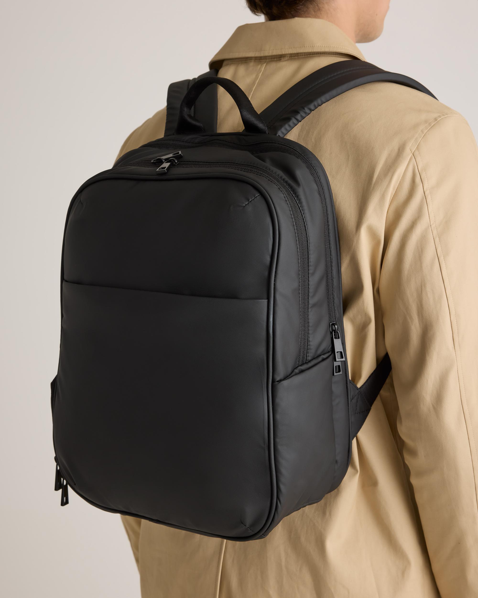 Quince | Women's Water Repellent Puff Commuter Backpack in Black, Recycled Polyester Product Image