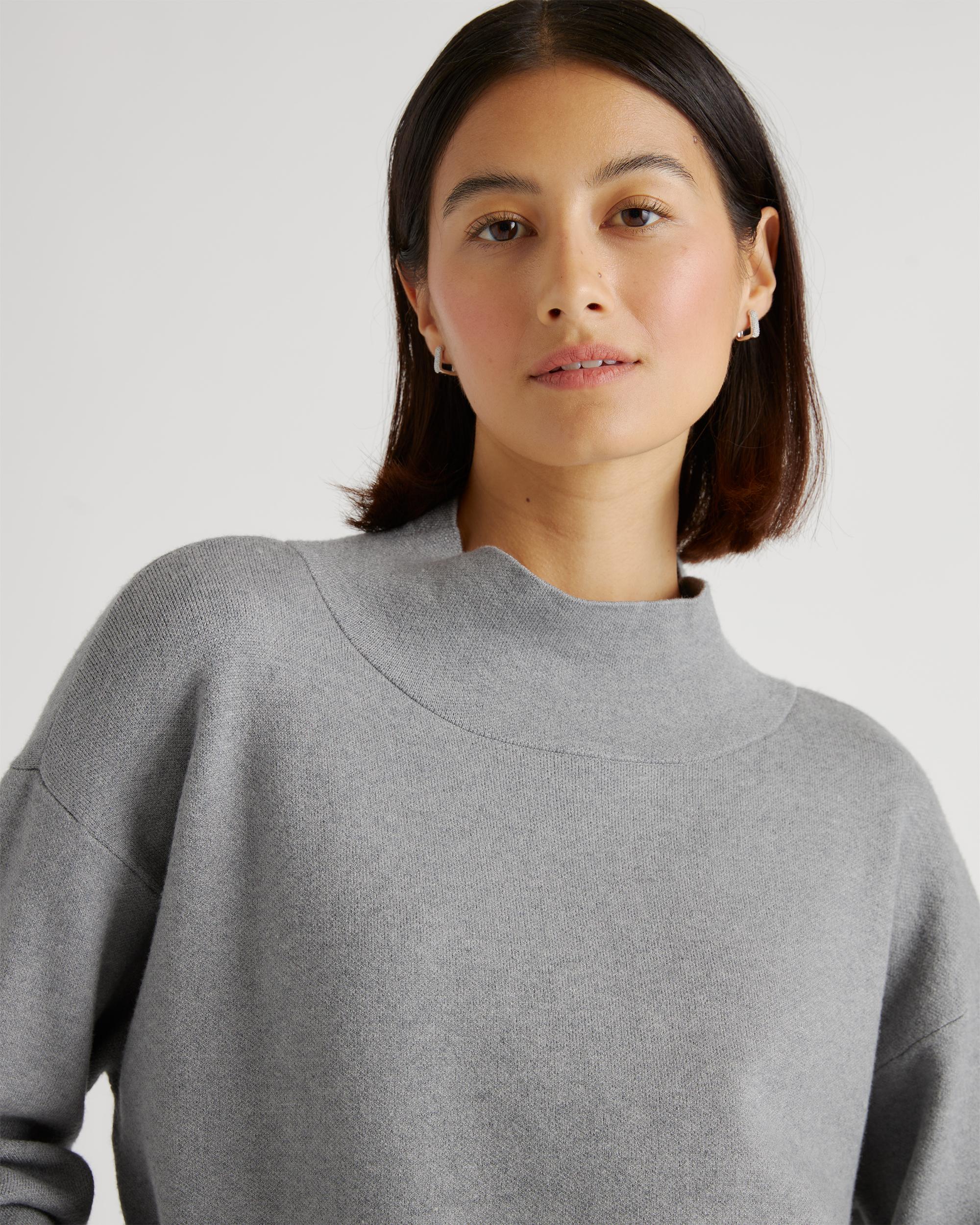 Quince | Women's Eco-Knit Milano Stitch Mock Neck Pullover Size XL, Viscose Product Image