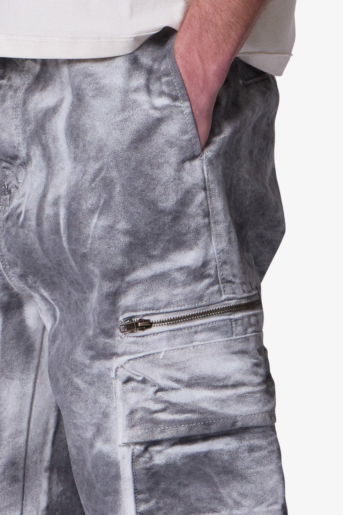 Washed Pocket Cargo Pants - Grey Product Image